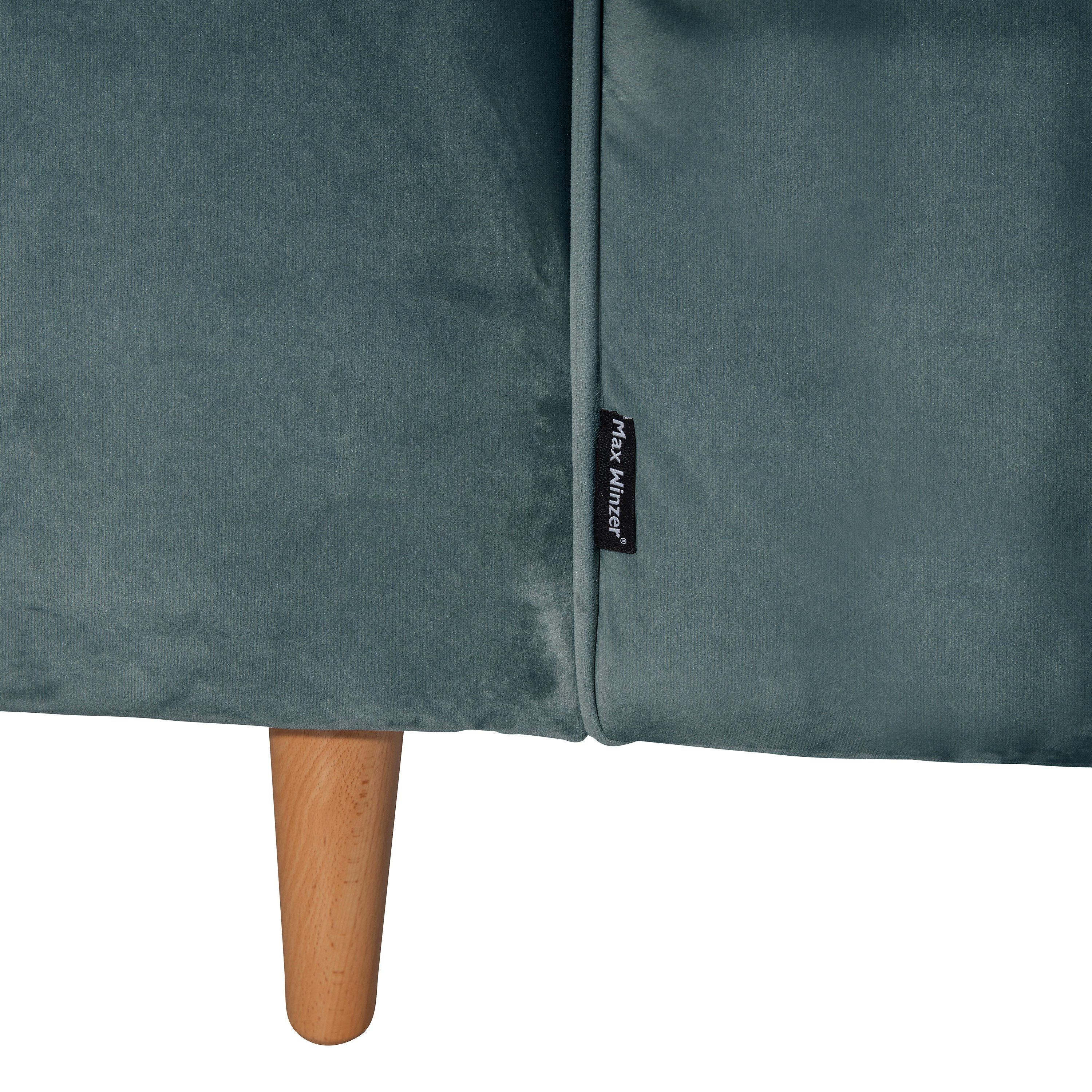 Max Winzer® Sofa Josephine, Sofa 3-Sitzer mit Bettfunktion Samt