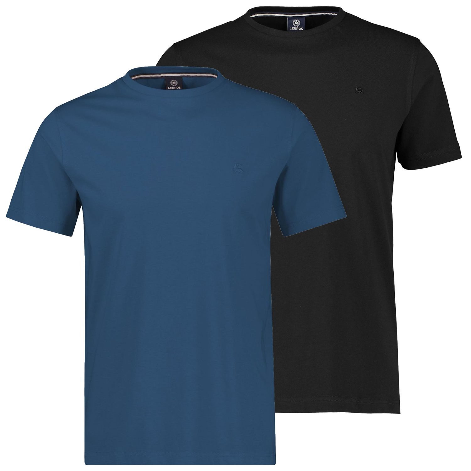 LERROS T-Shirt Basic in hochwertiger Qualität mit Logo Stickerei