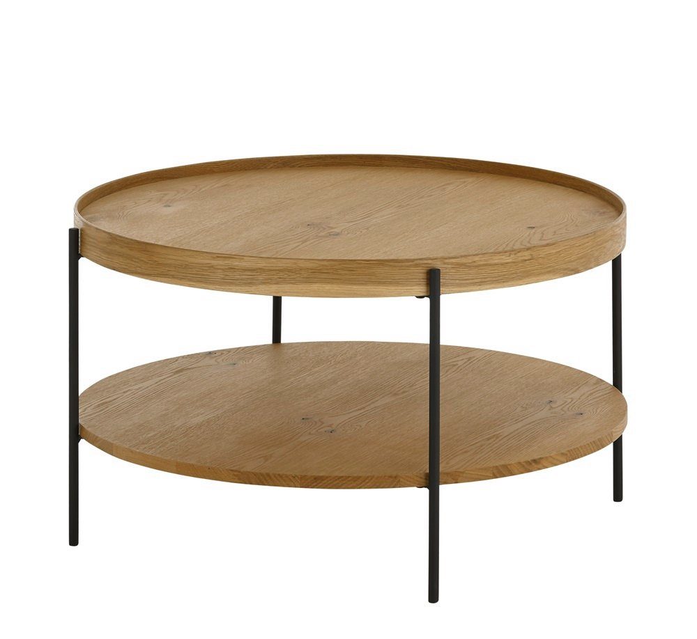 Arenal, eichefarben Couchtisch furniture Couchtisch (no-Set) MCA / rund, schwarz