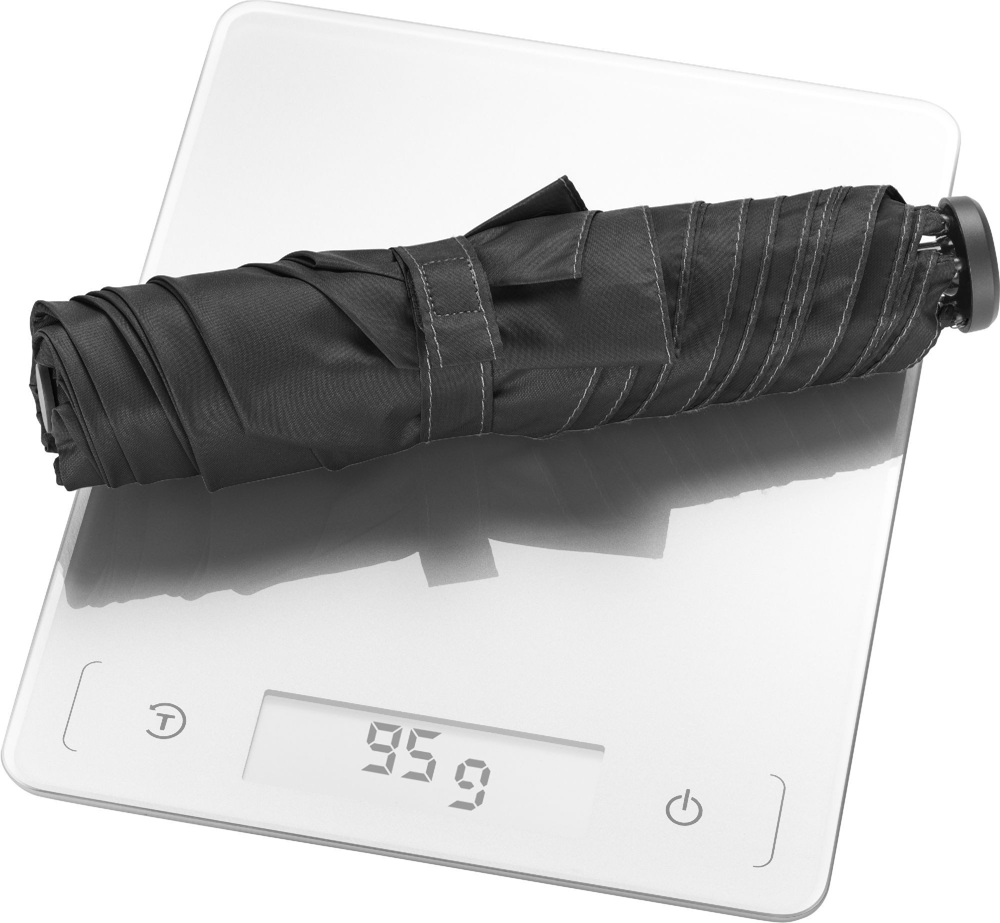 FARE Taschenregenschirm FiligRain Only95, Handtaschentauglich, 95g leicht, Windproof-PLUS, Sicherheitsschieber, Aluminiumstock, Recyclingbezug