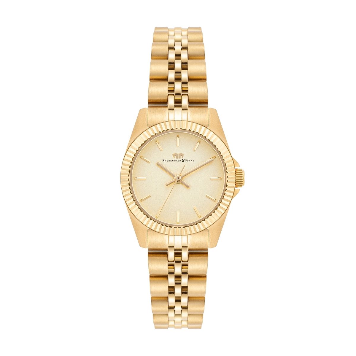 Rhodenwald & Söhne Quarzuhr Cassina gelbgold, Armband aus Edelstahl