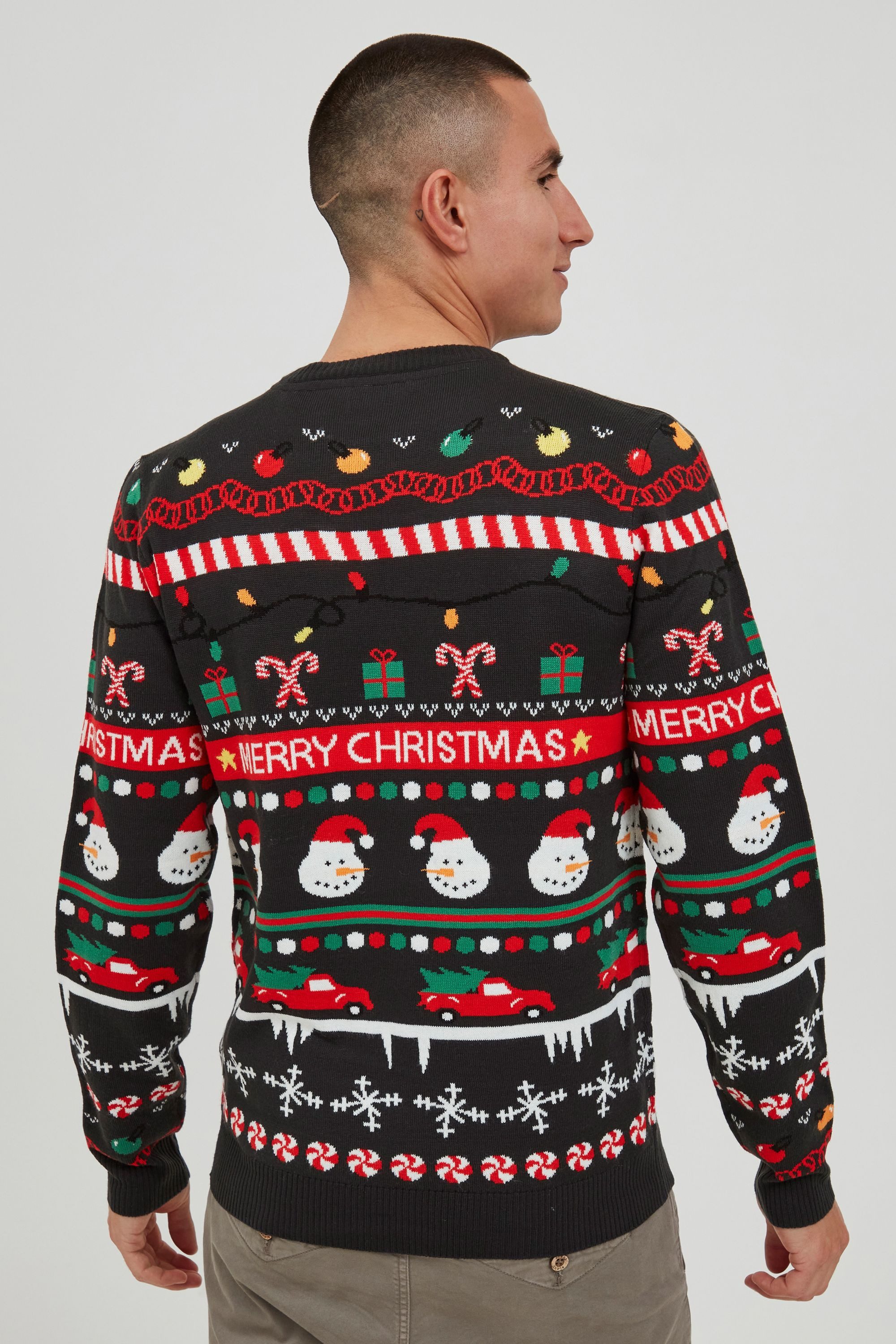 11 Project Strickpullover PRRuben XMAS Modischer Strickpullover mit weihnachtlichem Muster