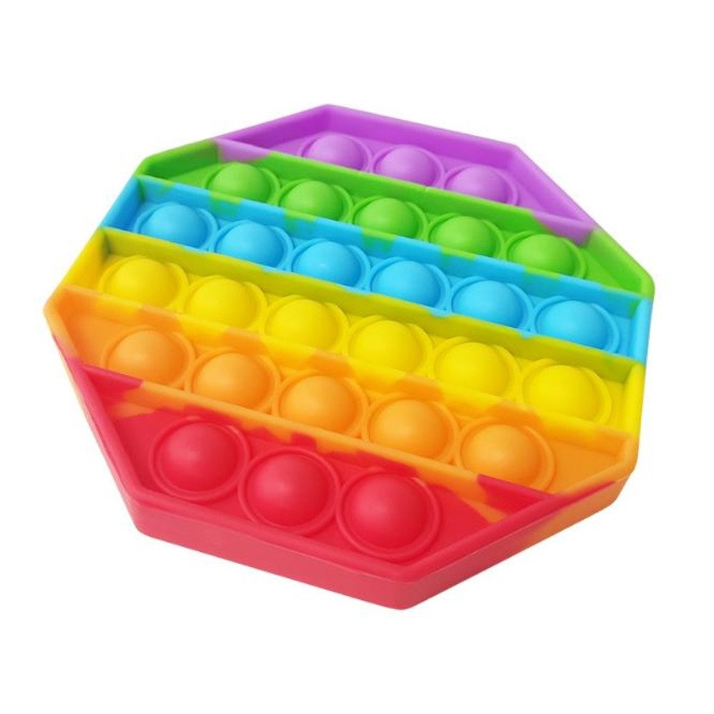 Rolipo Fidget-Gadget Achtform-Silikon-Fidget-Toy, Stressabbau & Konzentration Lernspielzeug, logisches Denk trainiert, sensorisches Spielzeug, 12,7x12,7 cm