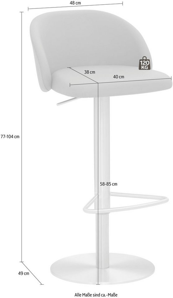 Mayer Sitzmöbel Barhocker »myGRACE« (1 St), Höhenverstellung-kaufen