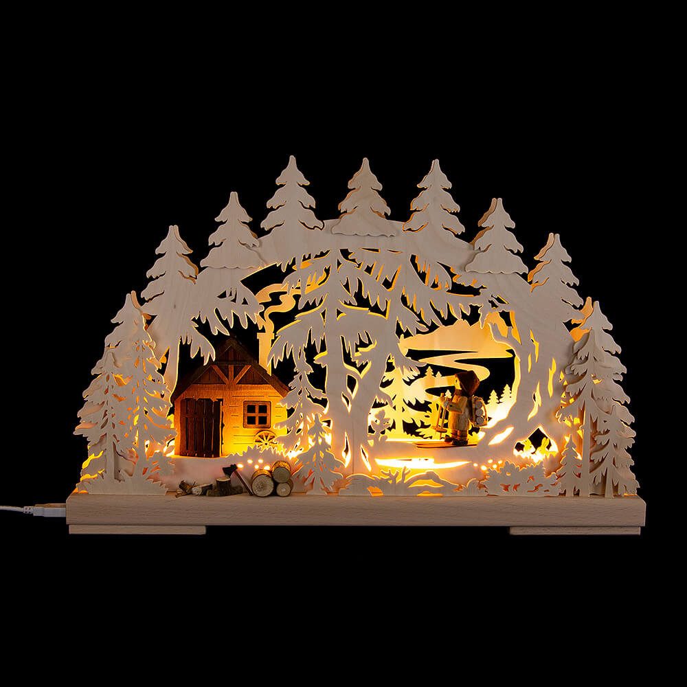 RATAGS Kunsthandwerk Schwibbogen 3D-Schwibbogen Waldloipe (43x28,5cm) von RATAGS Holzdesign