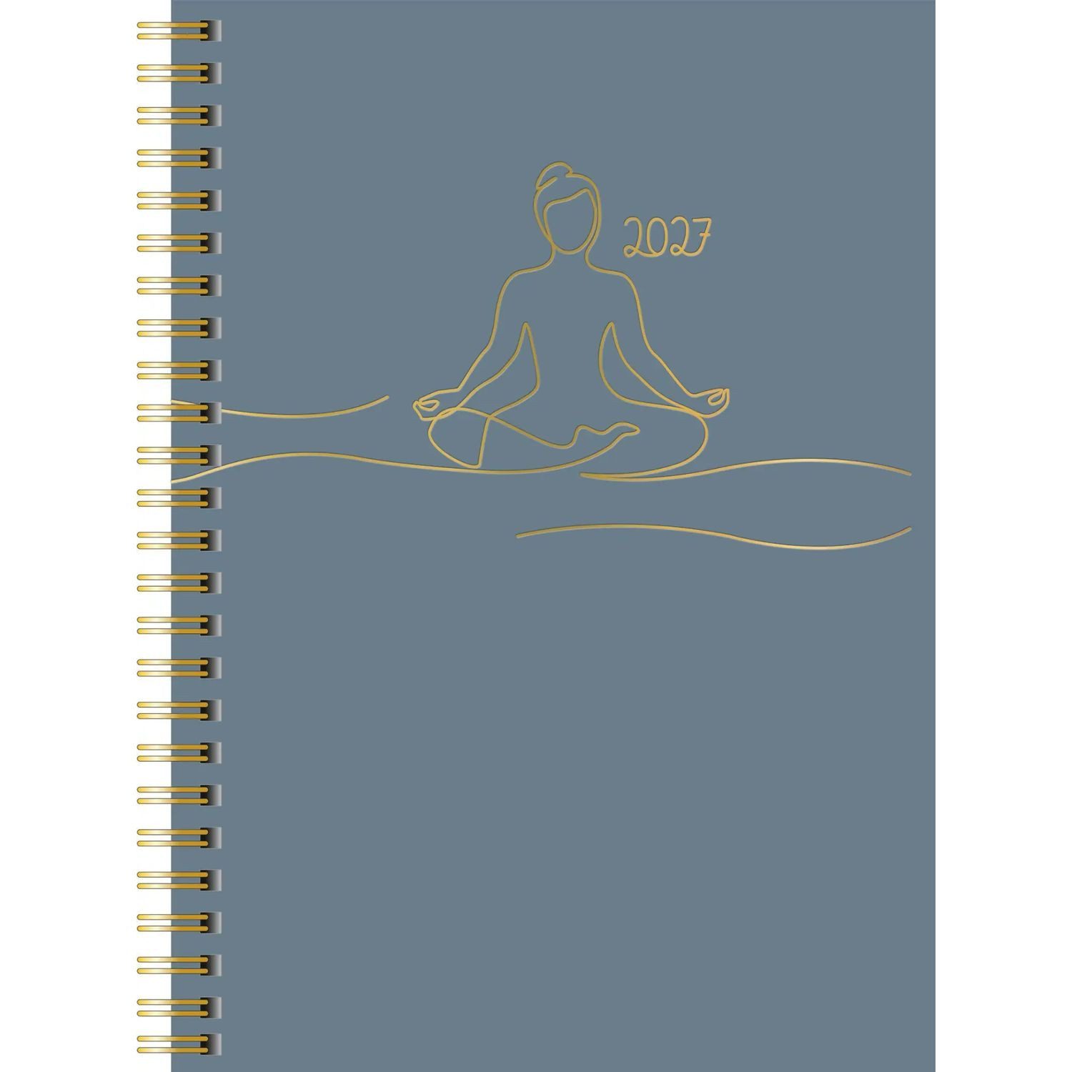 Taschenkalender rido/idé 7021407027 Buchkalender Premium Young Line 2027 "Yoga" A5,...