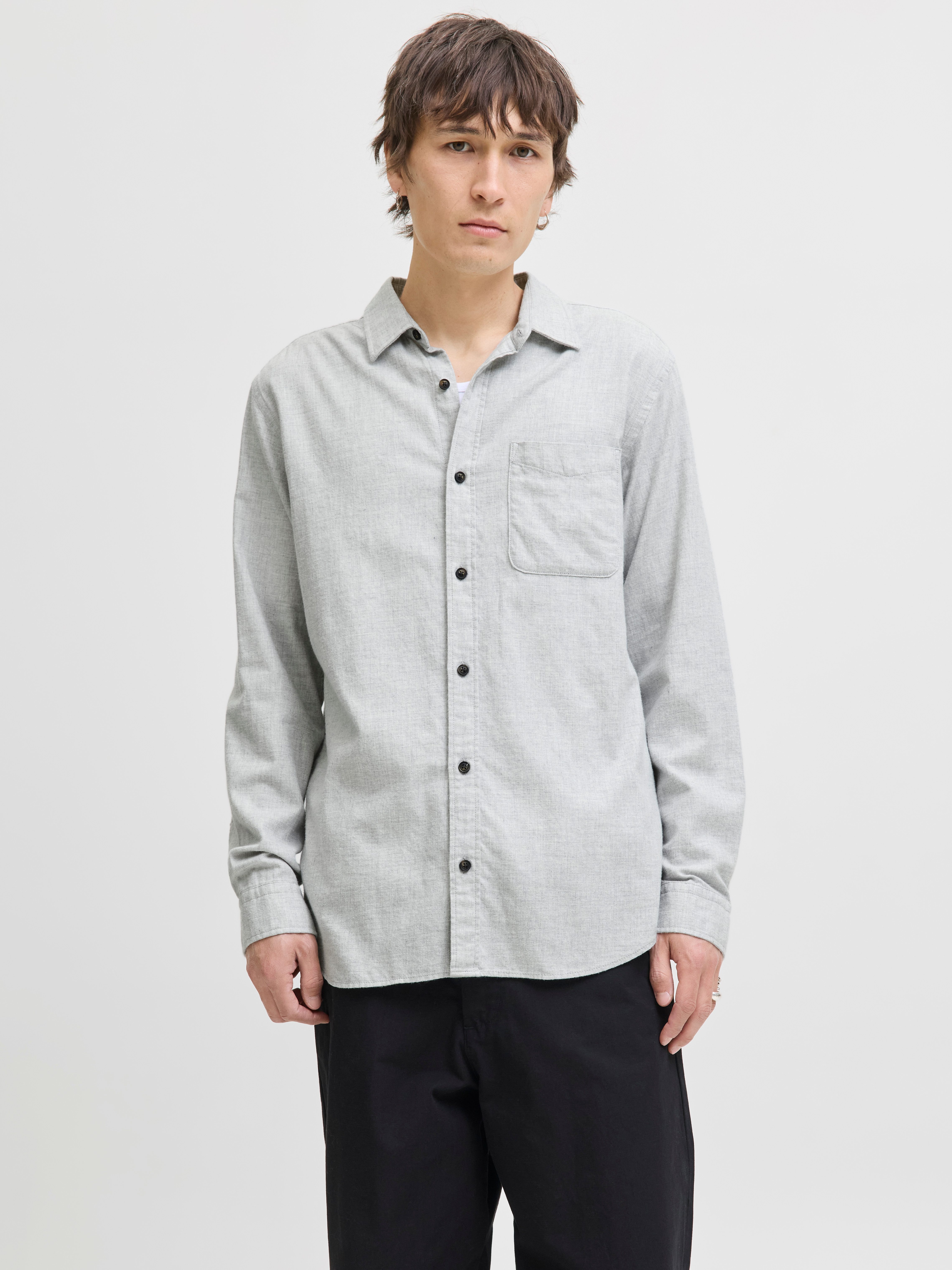 Langarmhemd JJECLASSIC MELANGE SHIRT L/S NOOS