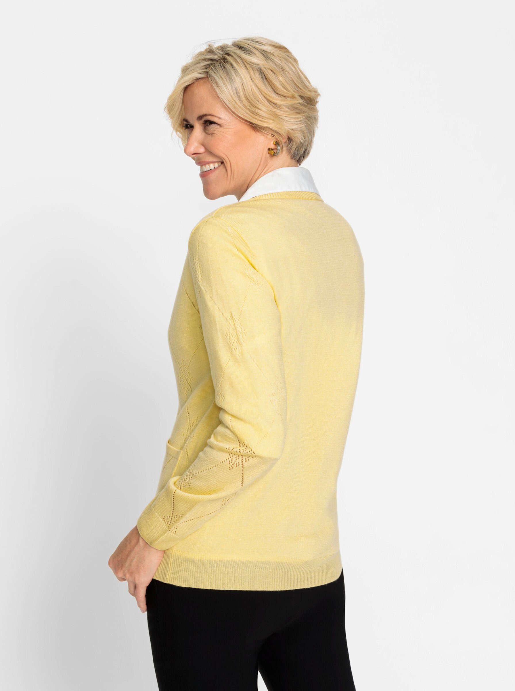 Witt Strickjacke Strickjacke Langarm Ajour, Jersey