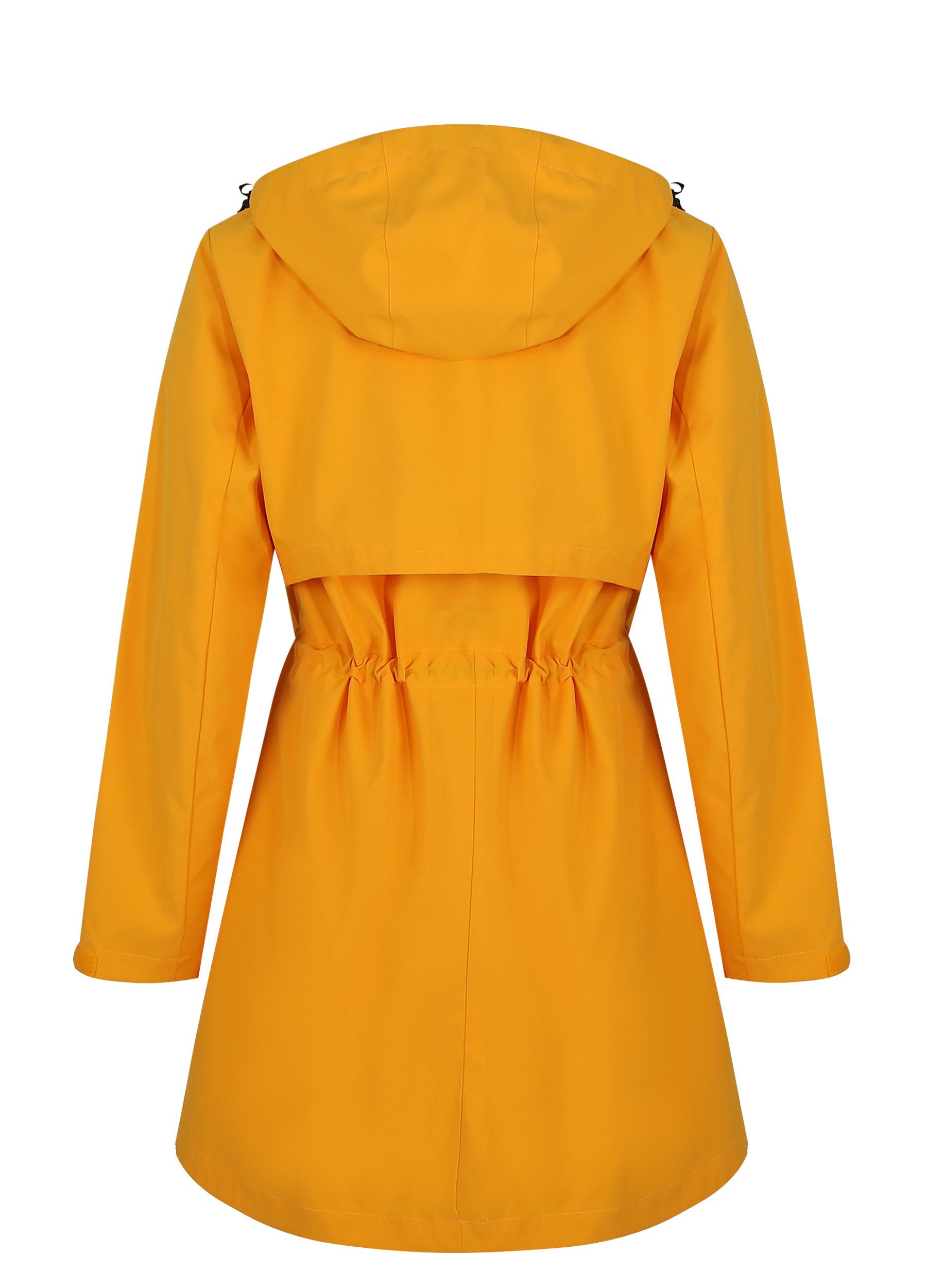 ATLASLAVA Regenjacke Damen Lang Softshelljacke Regenmantel (1-St) Frauen Trenchcoat Windbreaker Leichte Übergangsjacke Mantel