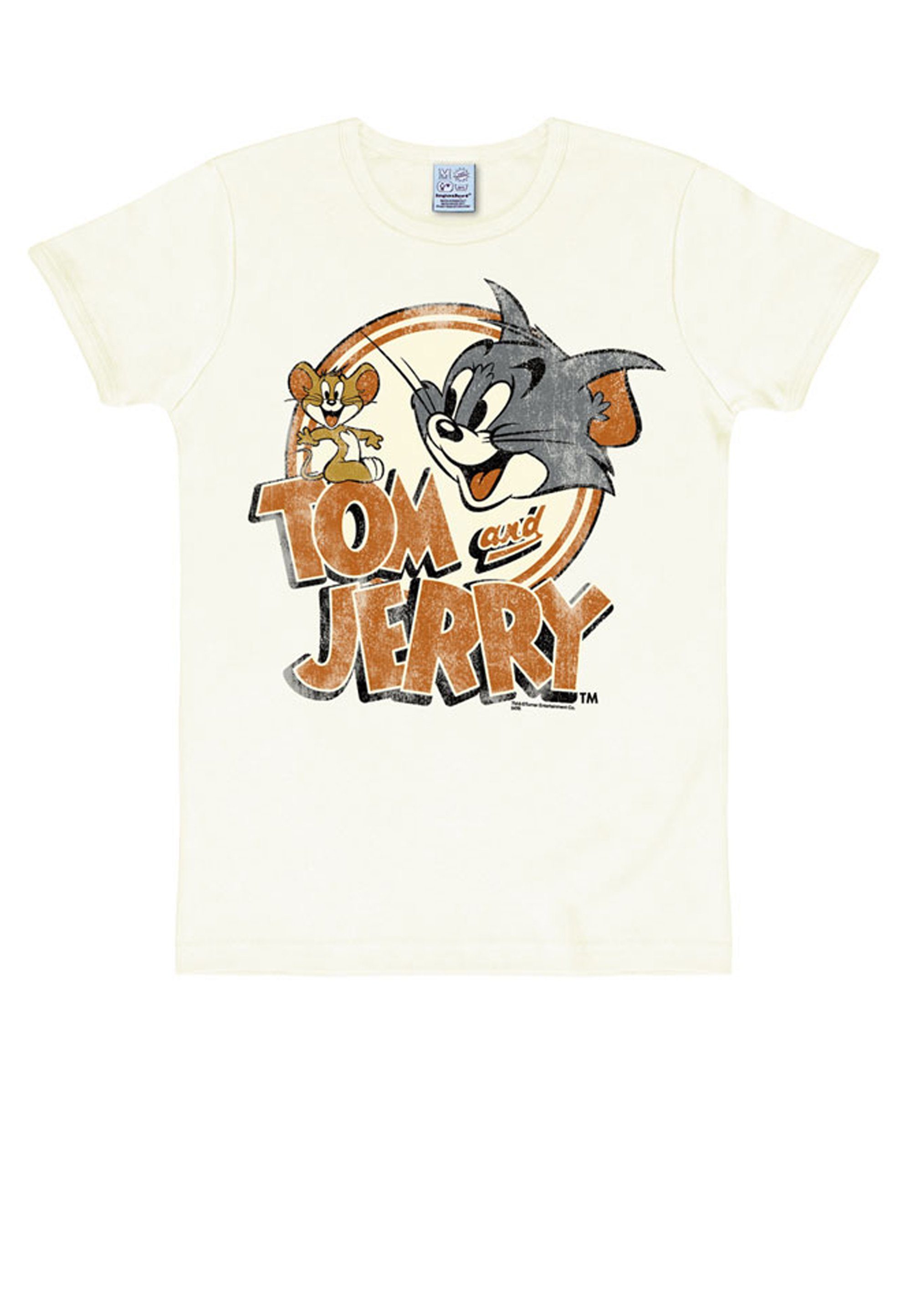 LOGOSHIRT T-Shirt Tom & Jerry - Logo mit Tom & Jerry-Print blau