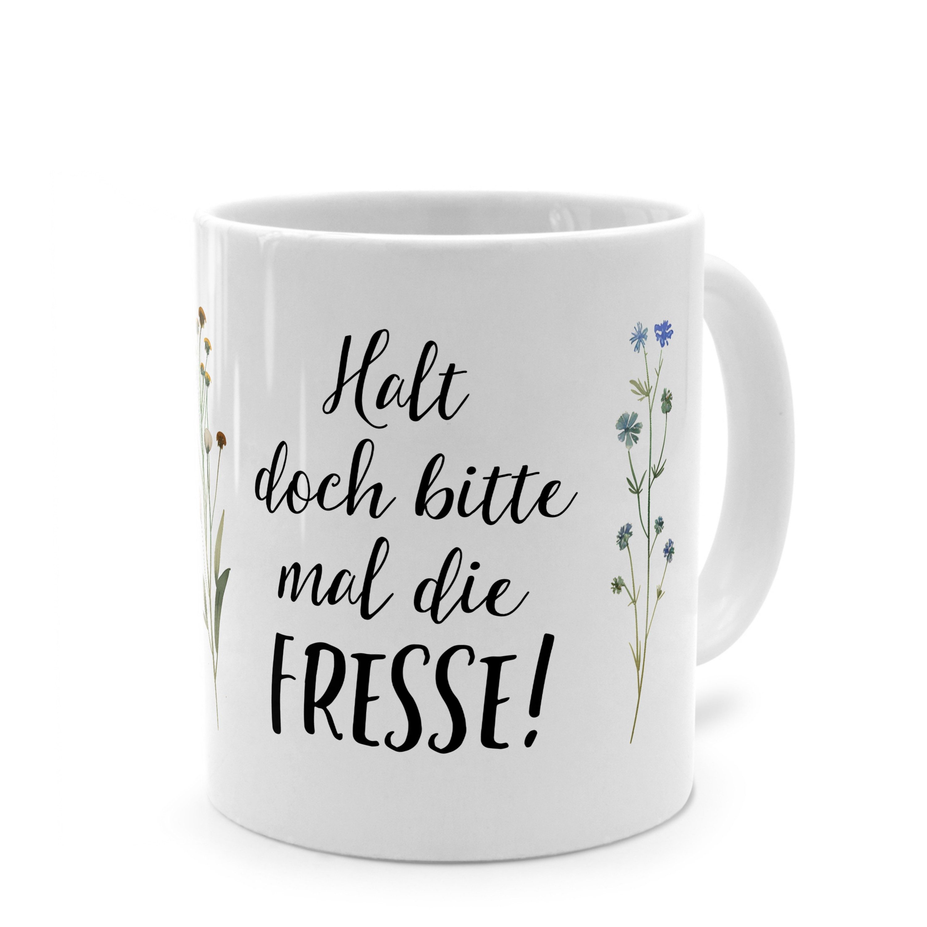 PhotoFancy Tasse mit lustigem Spruch 'Fresse' - Sprüchetasse mit Humor, Tasse Standard - Weiß