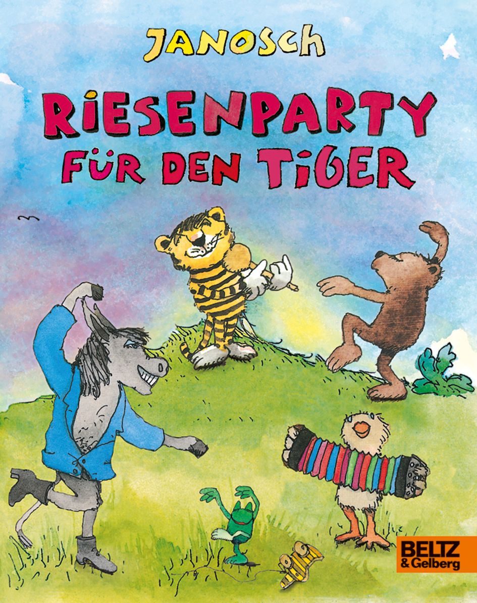 Kinderbuch Riesenparty für den Tiger Vierfarbiges Pappbilderbuch Janosch