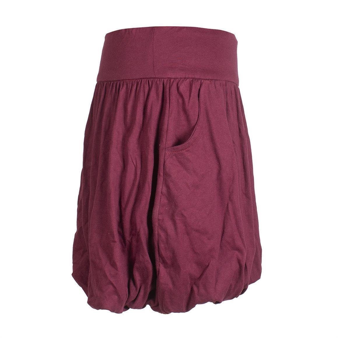 Vishes Ballonrock Basic Ballonrock Pluder-Rock Biobaumwolle Taschen Cacheur, Ethno, Hippie, Elfen, Goa Style