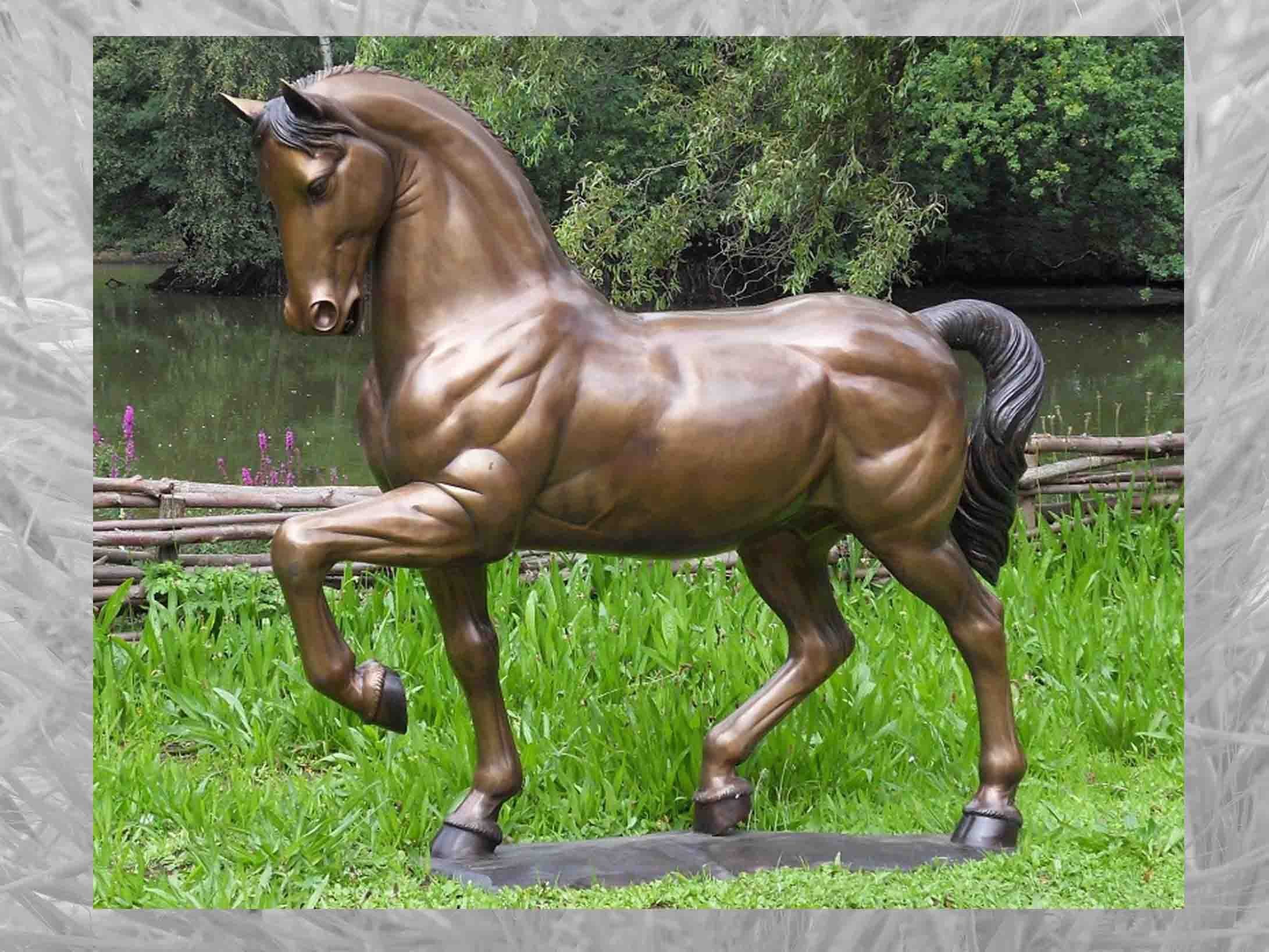 IDYL Gartenfigur IDYL Bronze-Skulptur Pferd, Bronze