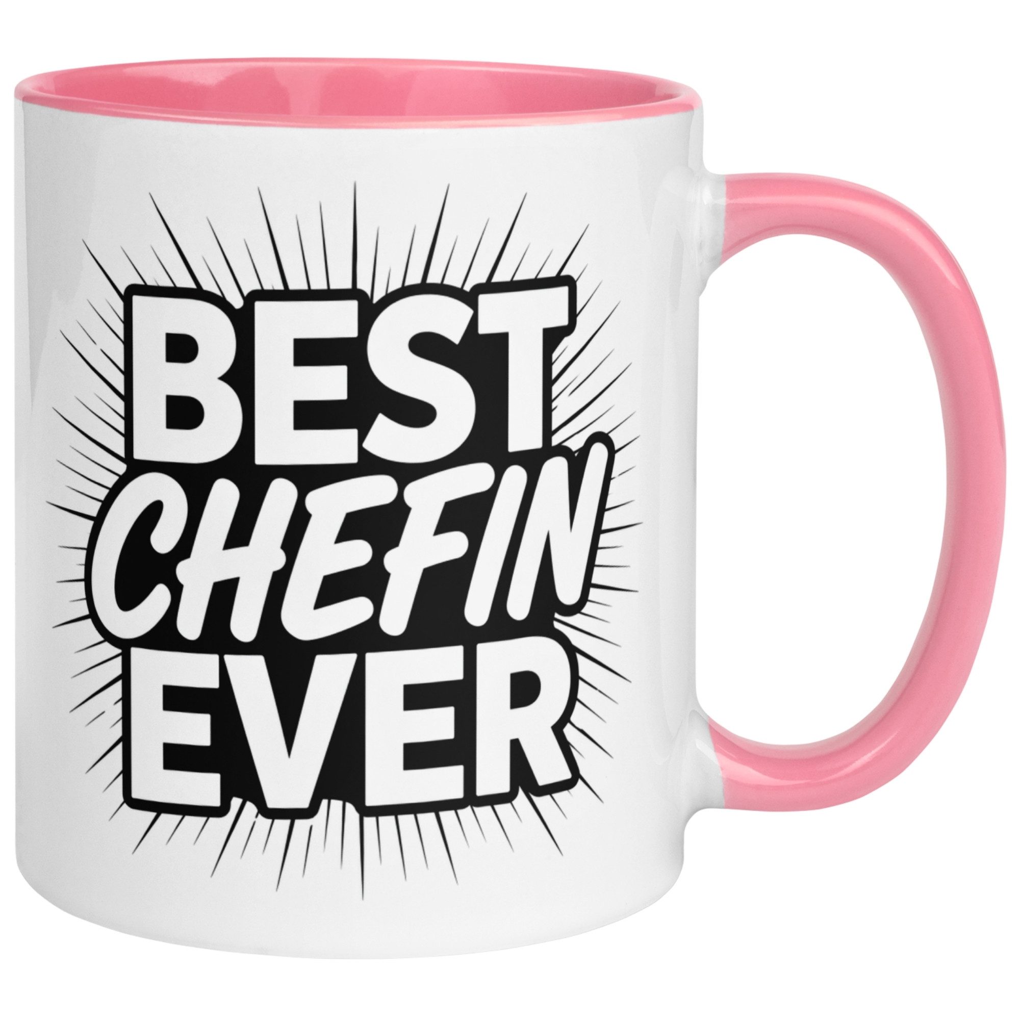Momentals Tasse Chefin – „Best Chefin Ever“ – Geschenk Becher Beste Chefin, Gratis Versand · Links-&Rechtshänder · Spülmaschinenfest