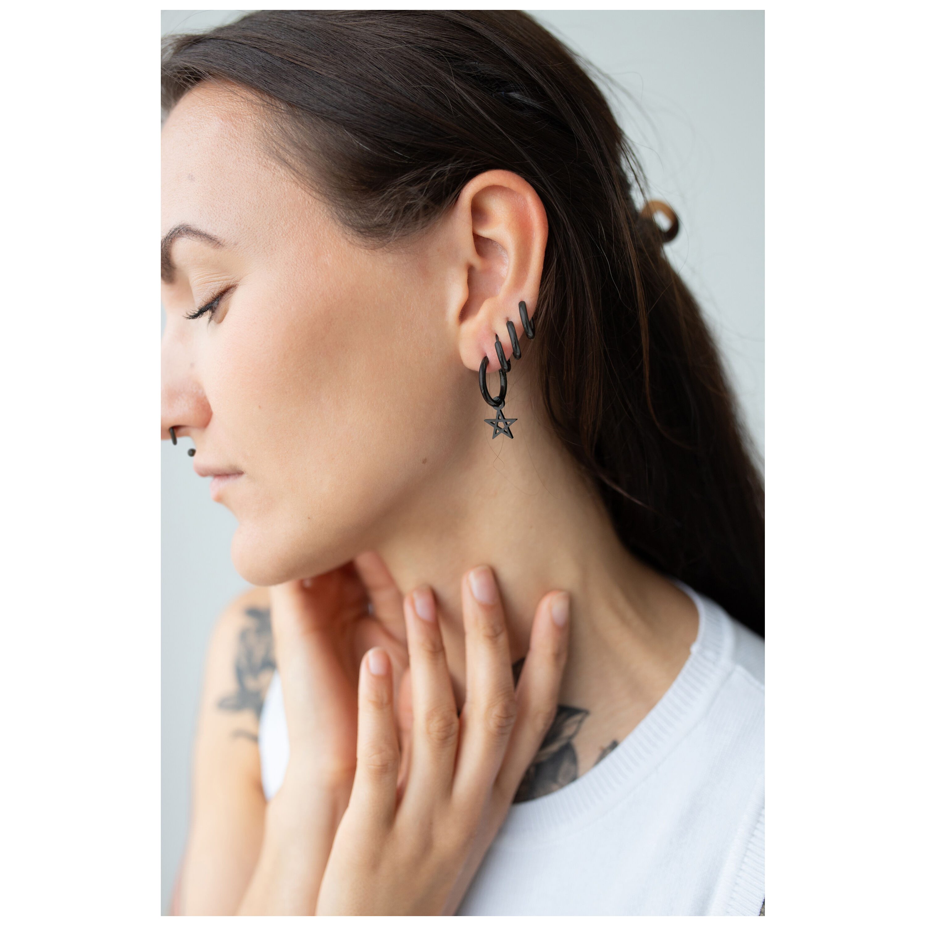 Wildcat Paar Ohrhänger Little Pentagram Hoops, wasserfest, langlebig, hautv günstig online kaufen