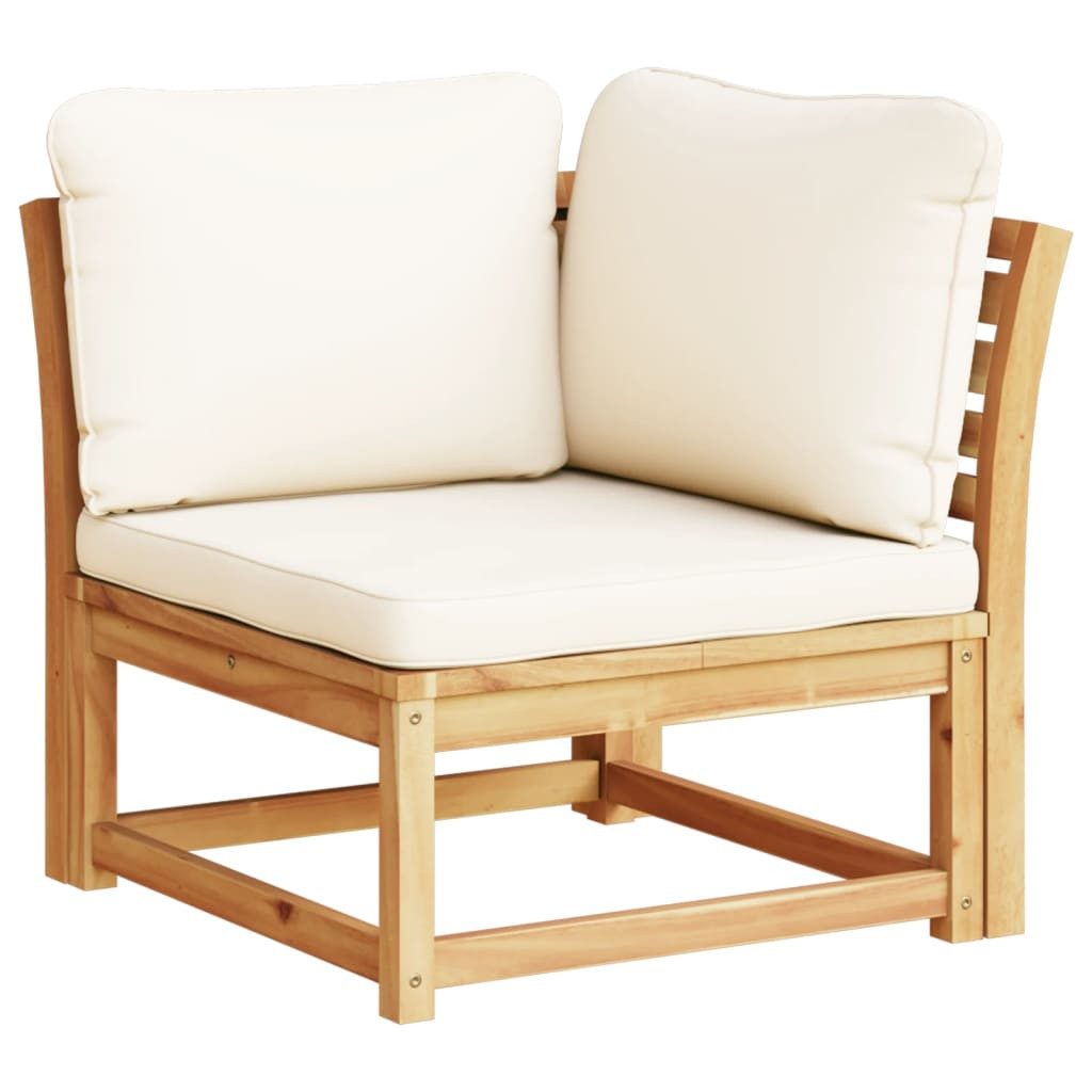 vidaXL Gartenlounge-Eckteil, Garten-Ecksofa mit Kissen 73x73x65 cm Massivholz Akazie
