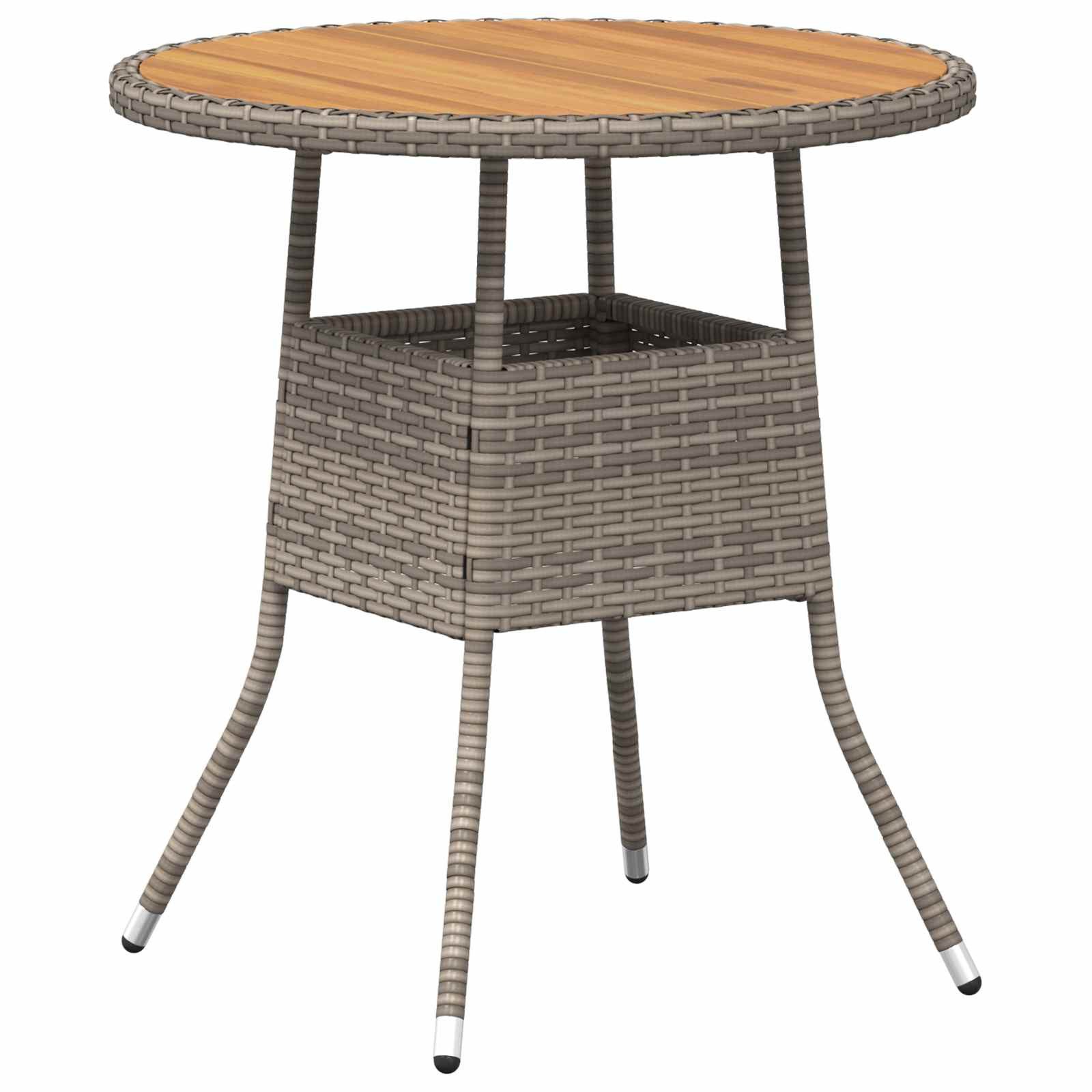 vidaXL Gartentisch Esstisch für das Dinner Grau und 70 x 70 x 73 cm (1-St)