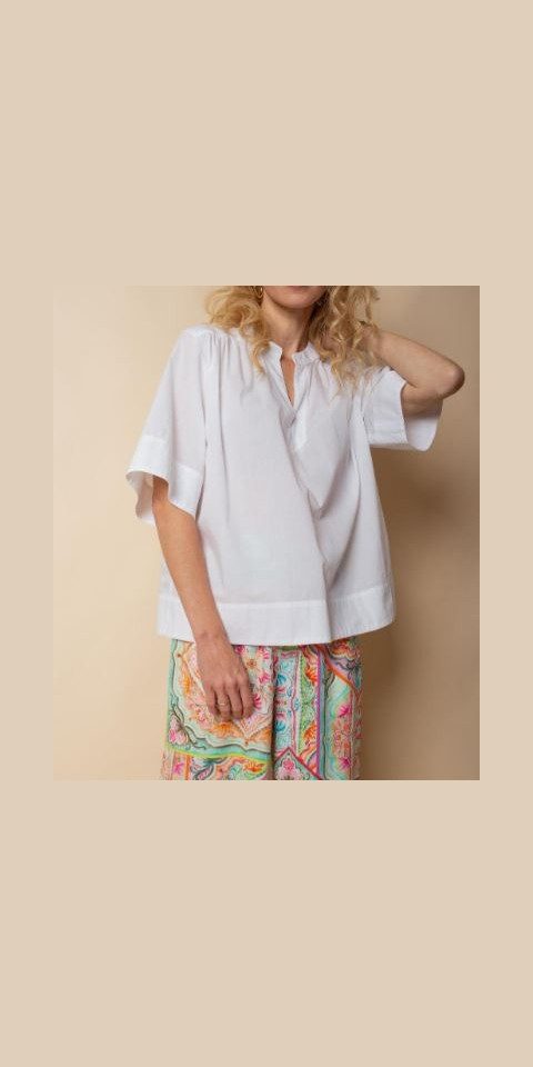 Emily Van Den Bergh Hemdbluse Bluse EMILY VAN DEN BERGH weiß