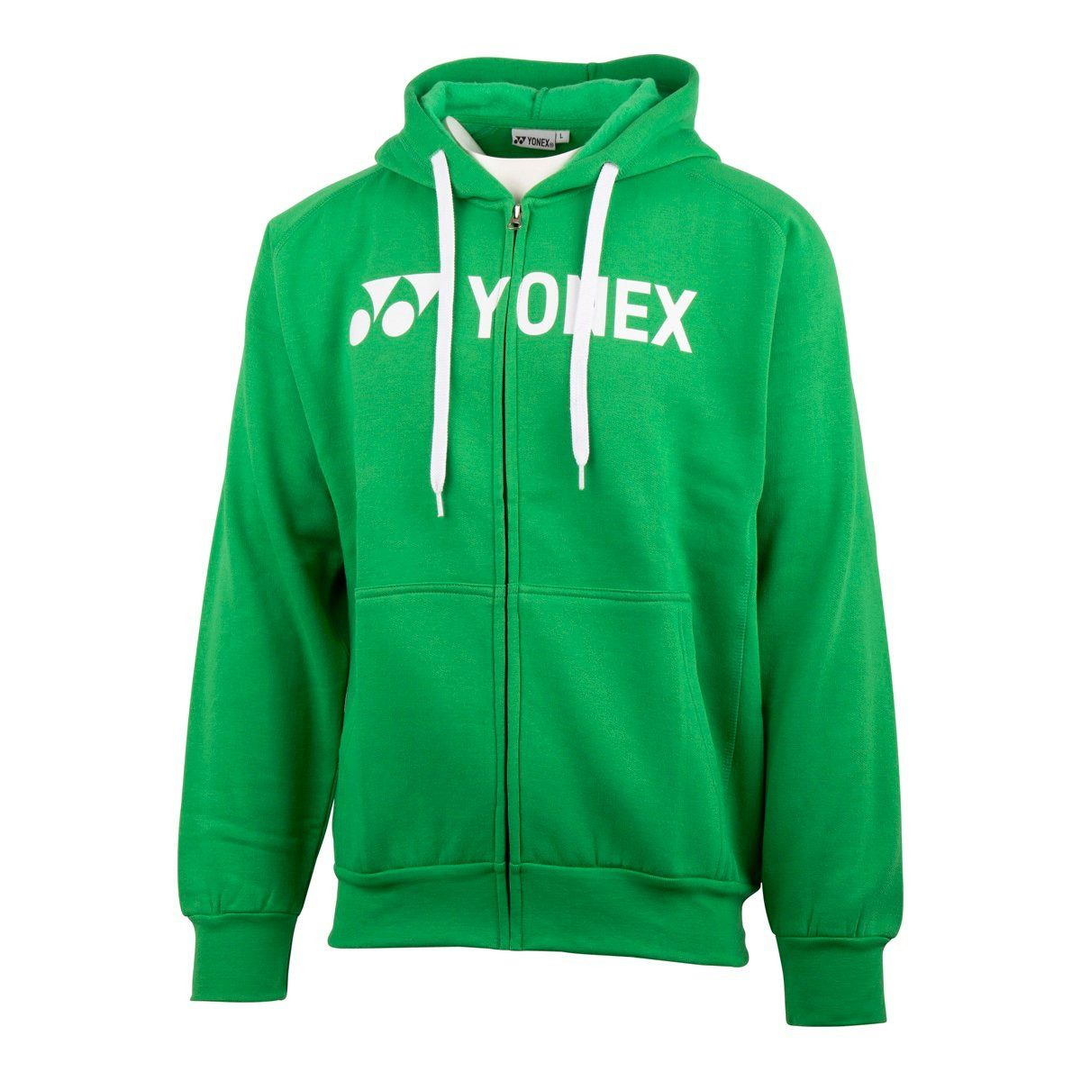 Yonex Kapuzenpullover Kapuzenjacke Full-Zip Logo Hoodie (Baumwolllmix) grün Herren