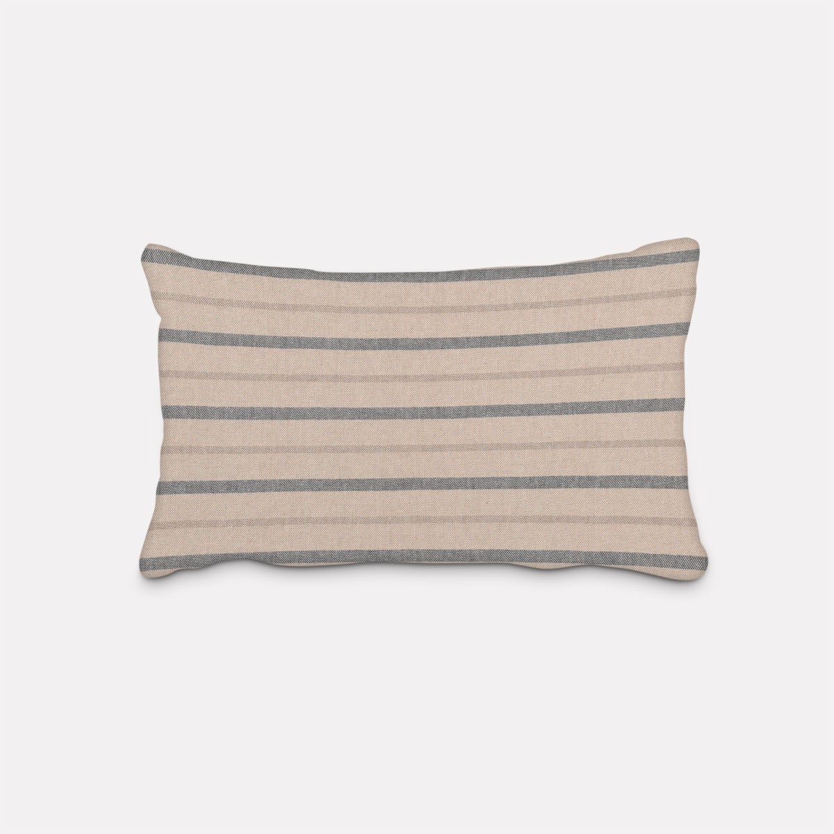 SCHÖNER LEBEN. Dekokissen Kissenhülle Riviera Stripe Small Streifen natur blau 30x50cm, made in Germany,handmade