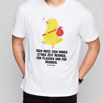 Mr. & Mrs. Panda T-Shirt Küken Wanderer - Weiß - Geschenk, T-Shirt mit Spruch, Osterhase, Back (1-tlg)