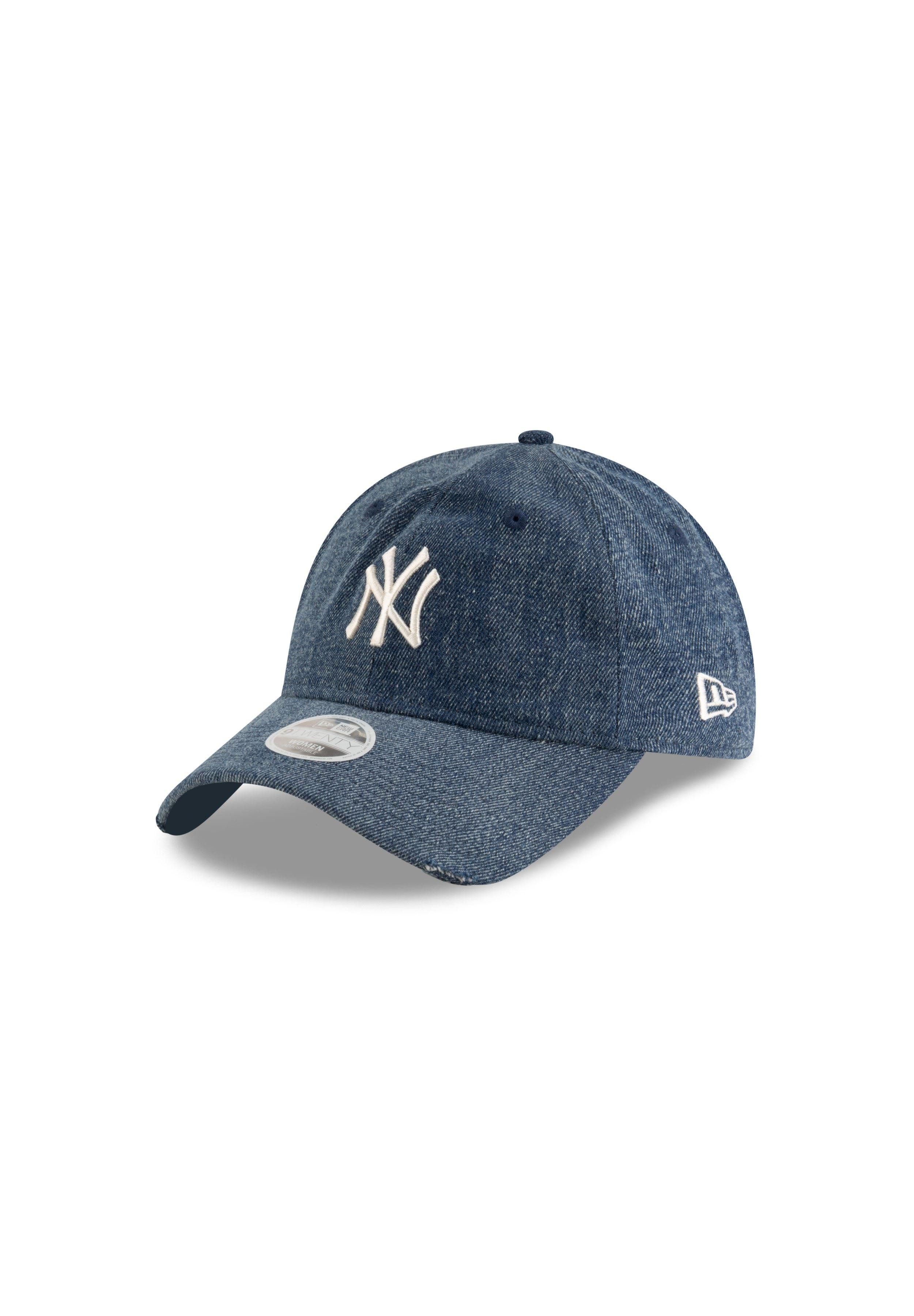 Baseball Cap New York Yankees MLB Womens Acid Denim Blau Verstellbare 9Twenty Damen