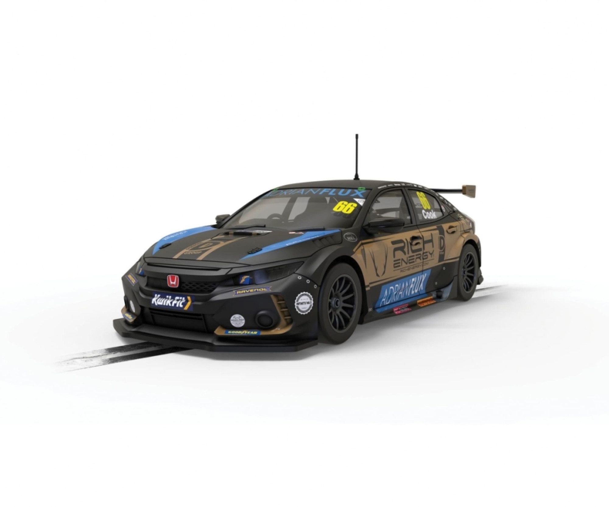 Scalextric Rennbahn-Auto Scalextric 1:32 Honda Civic Type R BTCC22 #66 HD
