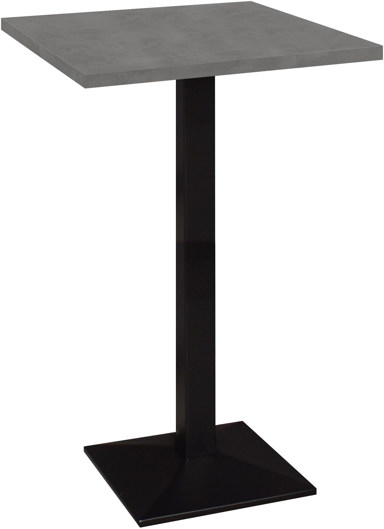 Mäusbacher Bistrotisch Big Bistro Metall, Quadrat-Säulengestell, eckige Platte BHT 70x105x70 cm