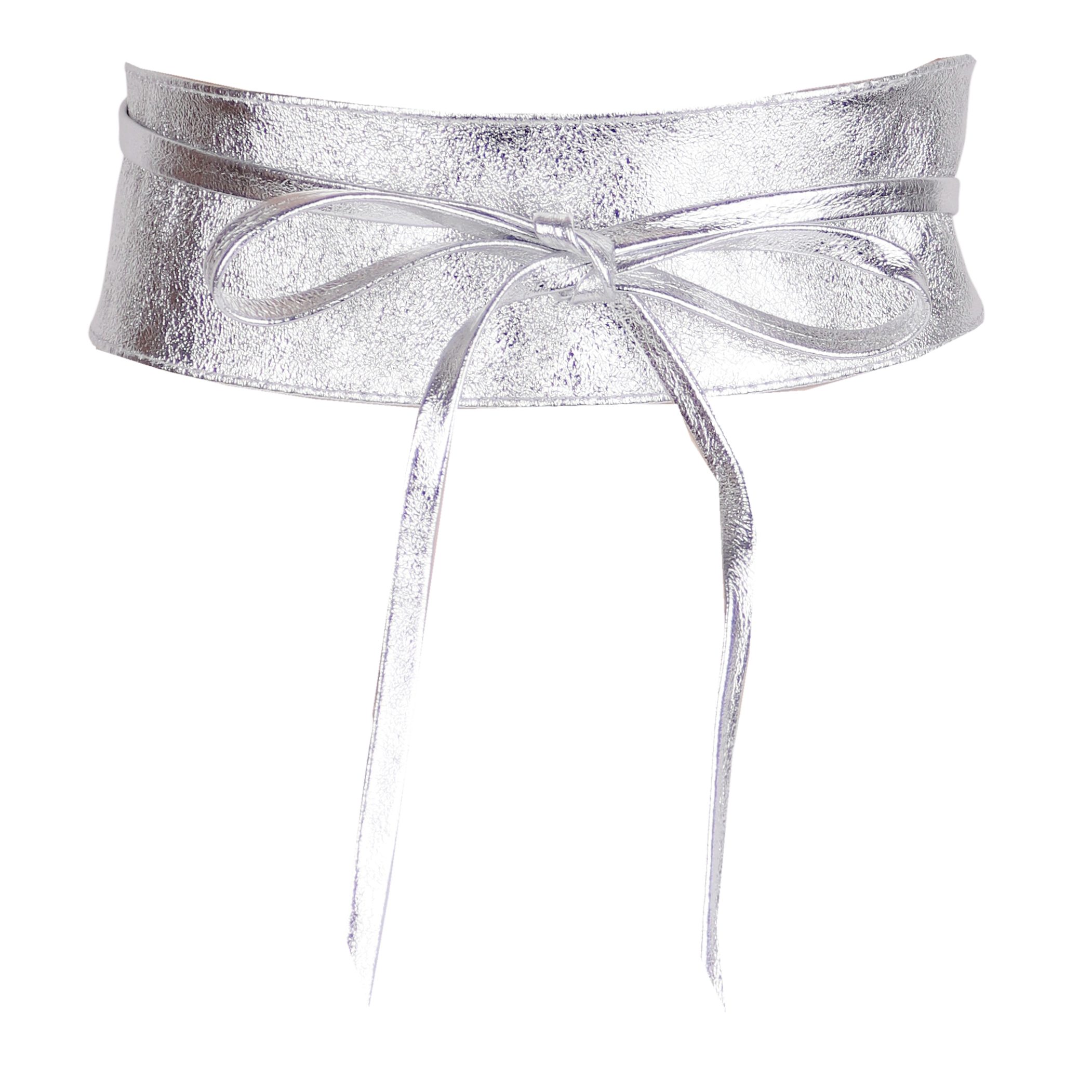 MIRROSI Taillengürtel Wickelgürtel aus Echtleder, Schleife mit breitem Bund (mit breitem Bund zum Wickeln, 7cm Breit, 265cm lang) OBi Gürtel, Bindegürtel, Schnürgürtel, Wickelgürtel