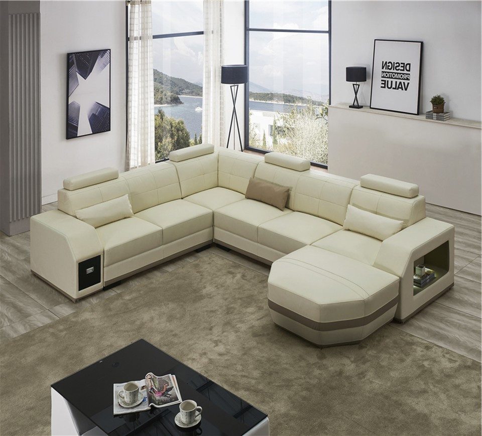 Xlmoebel Wohnlandschaft Ecksofa U-Form Polstersofa Couch, 4 Teile, Made in Europa