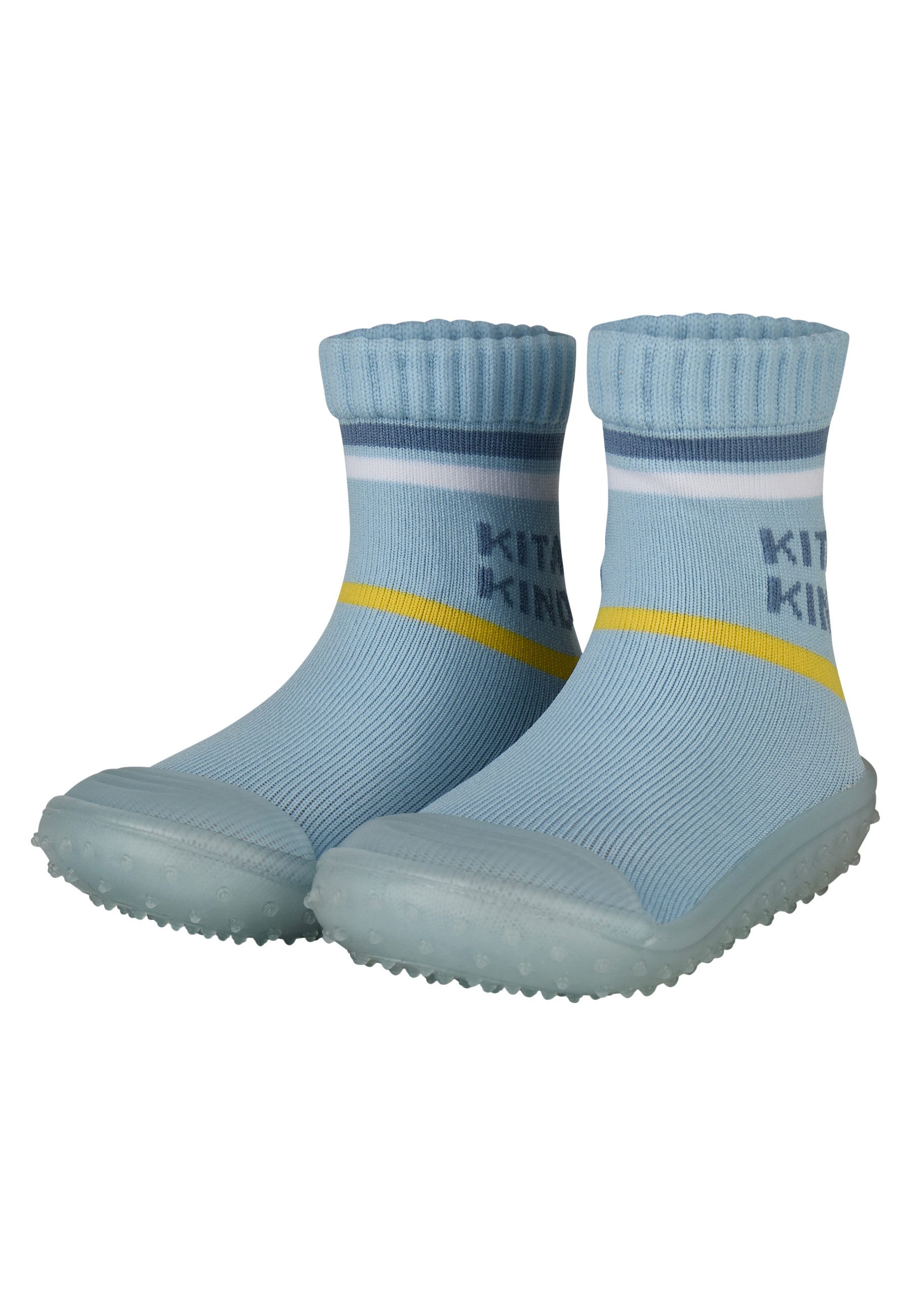Sterntaler® Basicsocken Adventure Socks Kitakind (1-Paar, 1 Paar) Gummisohle, herausnehmbare Innensohle, hochgezogene Zehenkappe