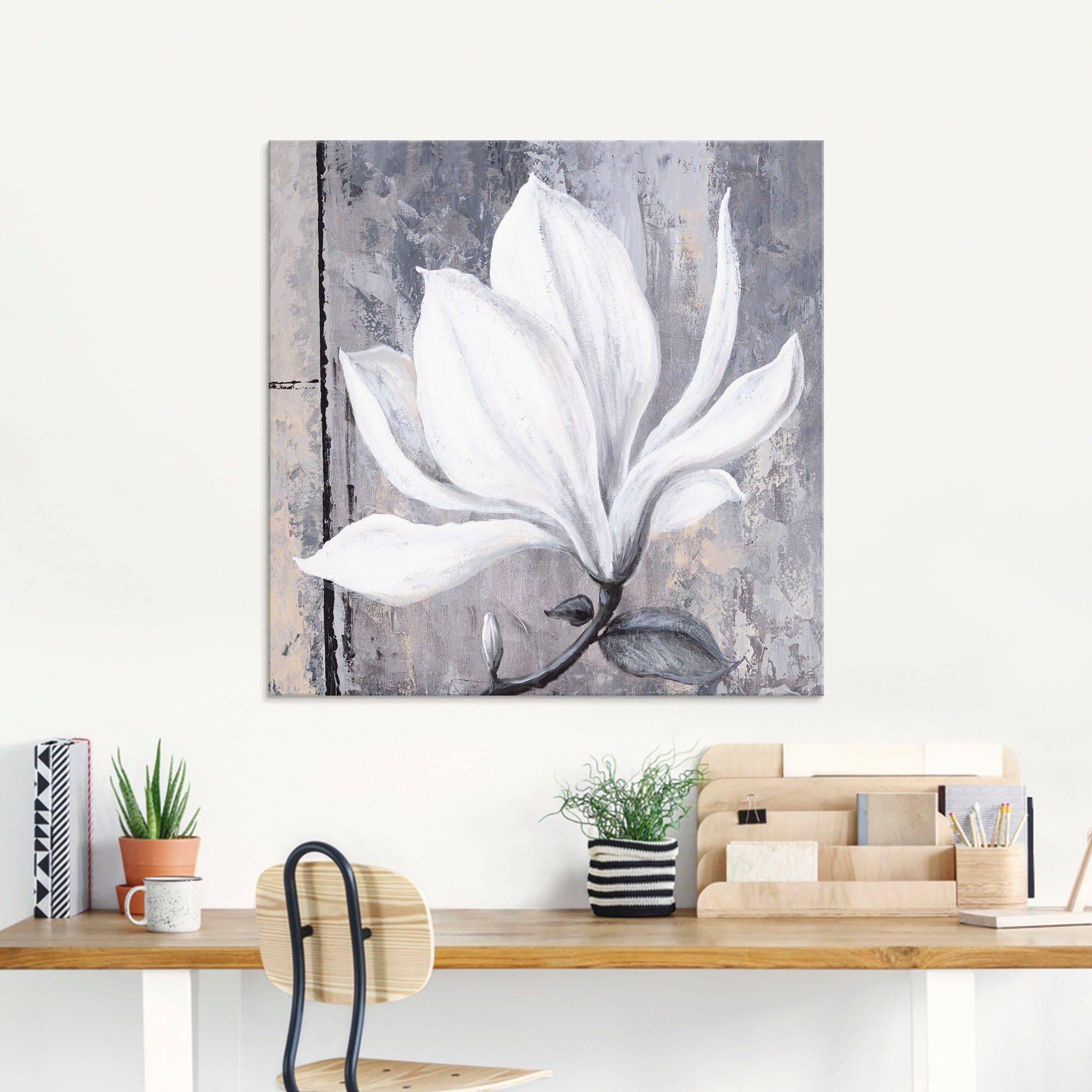 Artland Glasbild Klassische Magnolie, Blumen (1 St), in verschiedenen Größen
