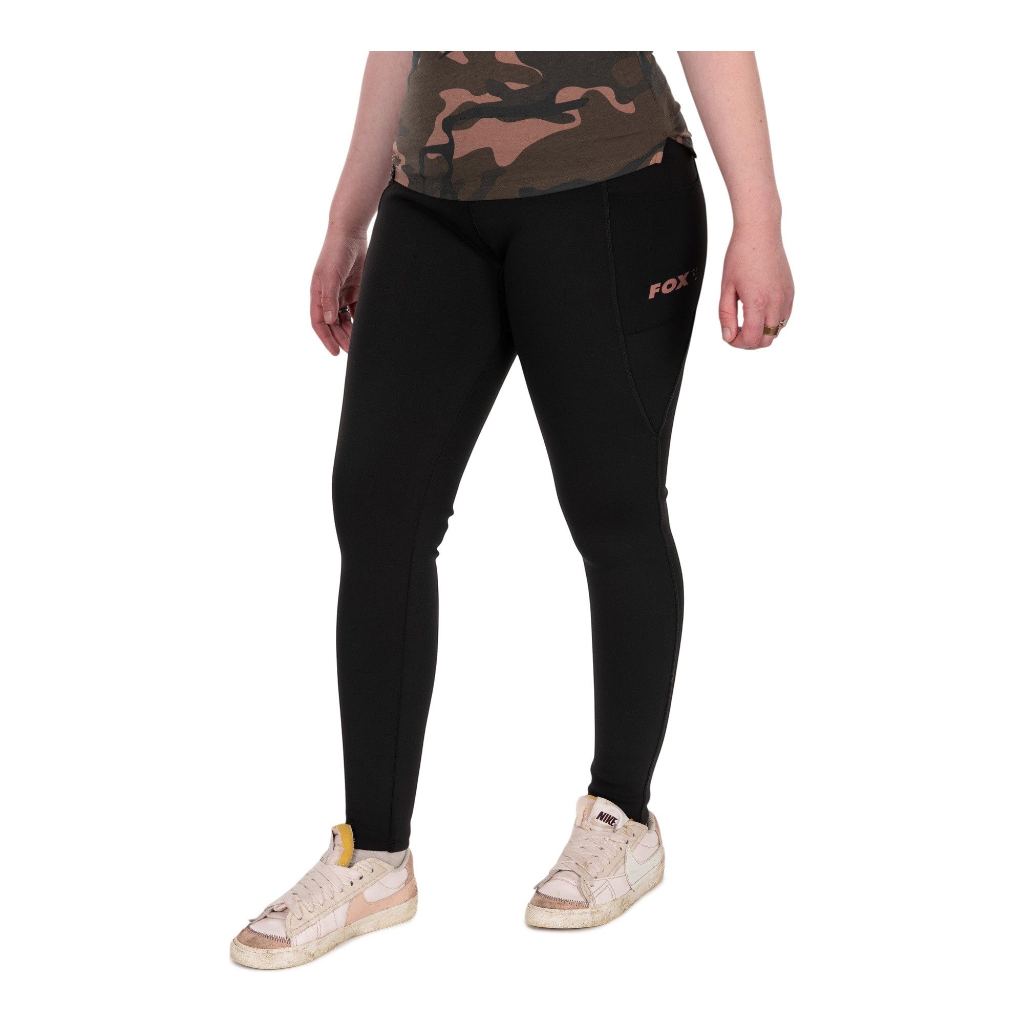 FOX International Leggings WC Black LINED Leggings - Sz L 16-18