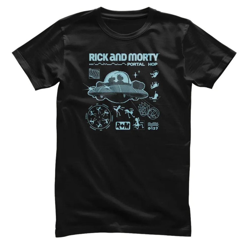 Rick and Morty T-Shirt Portal Hop T-Shirt