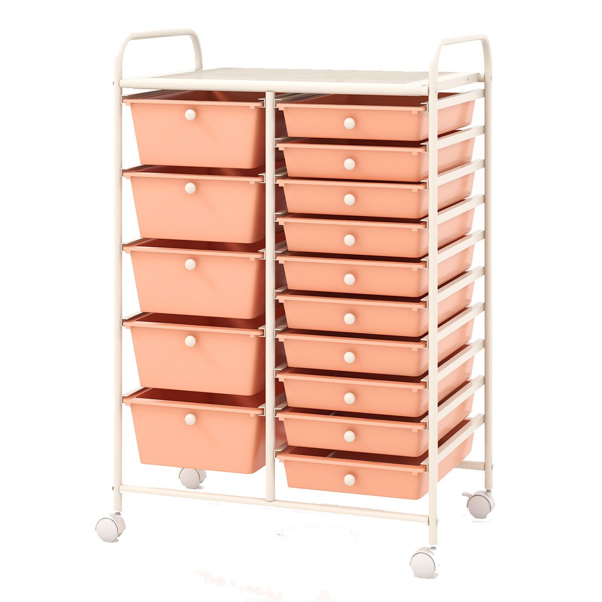 COSTWAY Rollcontainer, Bürocontainer mit 15 stapelbaren günstig online kaufen