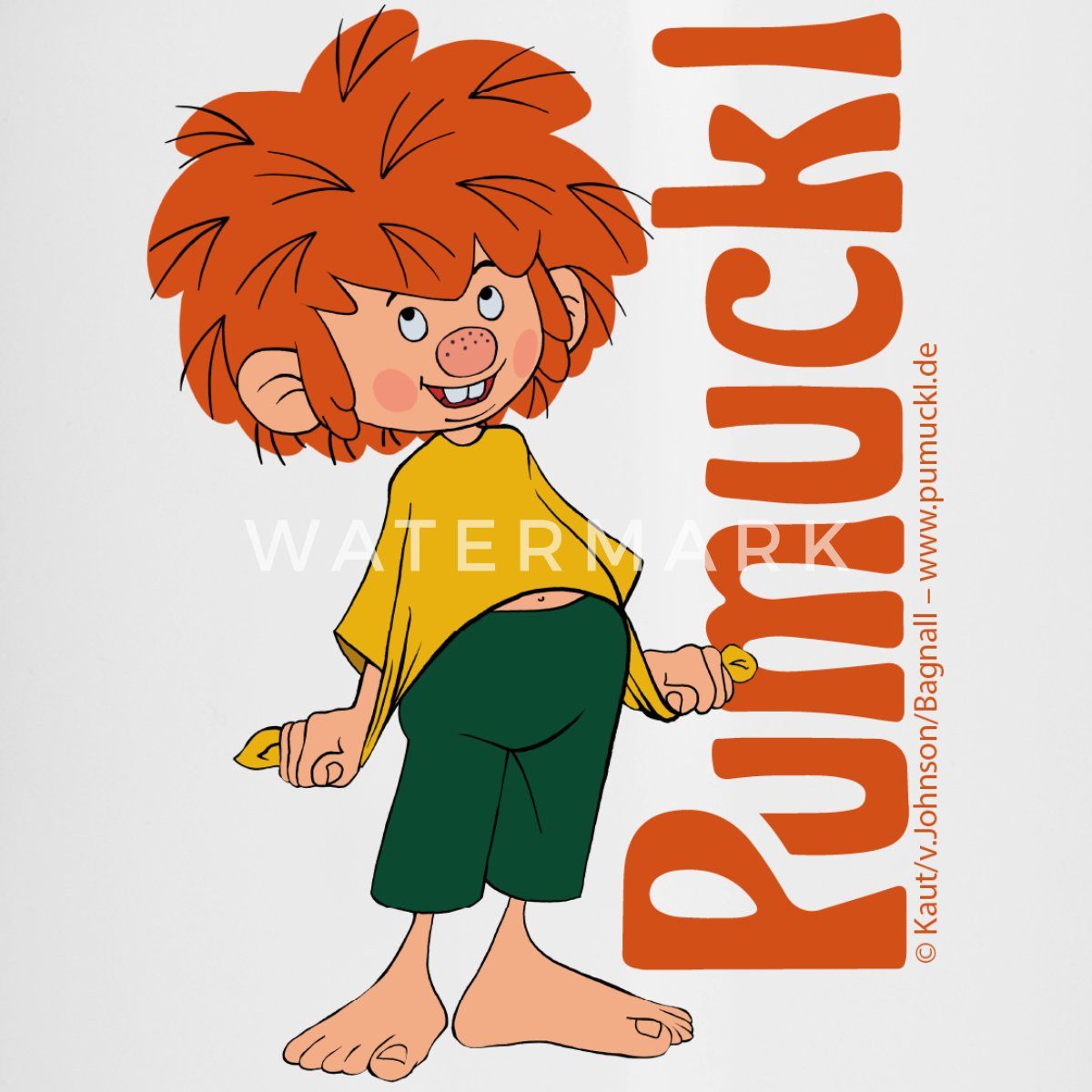Spreadshirt Tasse Pumuckl Mit Verschmitztem Lächeln Und Logo Camping-Becher, Metall