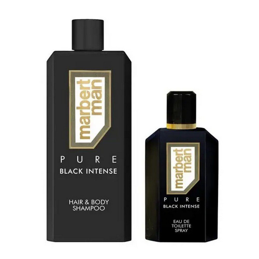Marbert Eau de Toilette Marbert Man Pure Black Intense Hair & Body Shampoo 400 ml + EDT 125 ml, 2-tlg.