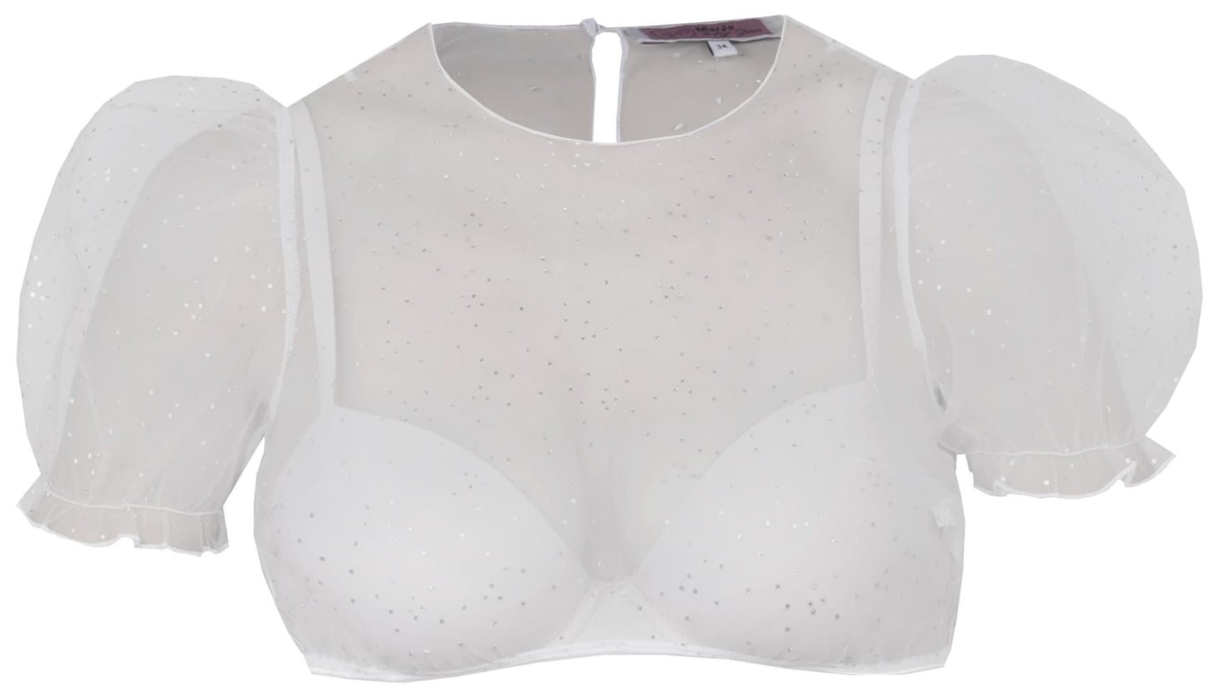MarJo Dirndlbluse Dirndlbluse Kochel Kurzarm Puffarm ecru