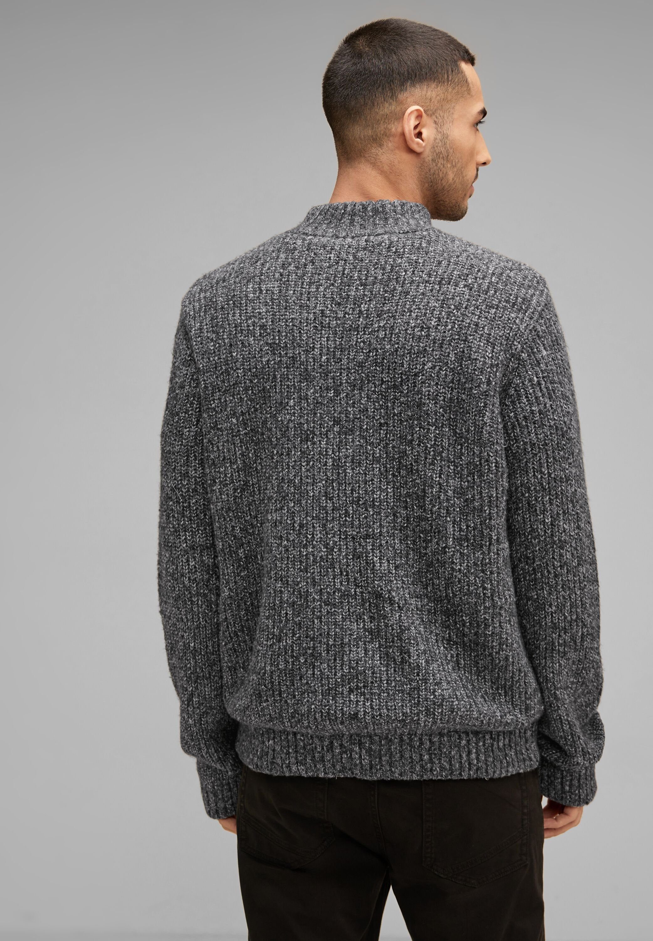 STREET ONE MEN Strickjacke mit Stehkragen günstig online kaufen