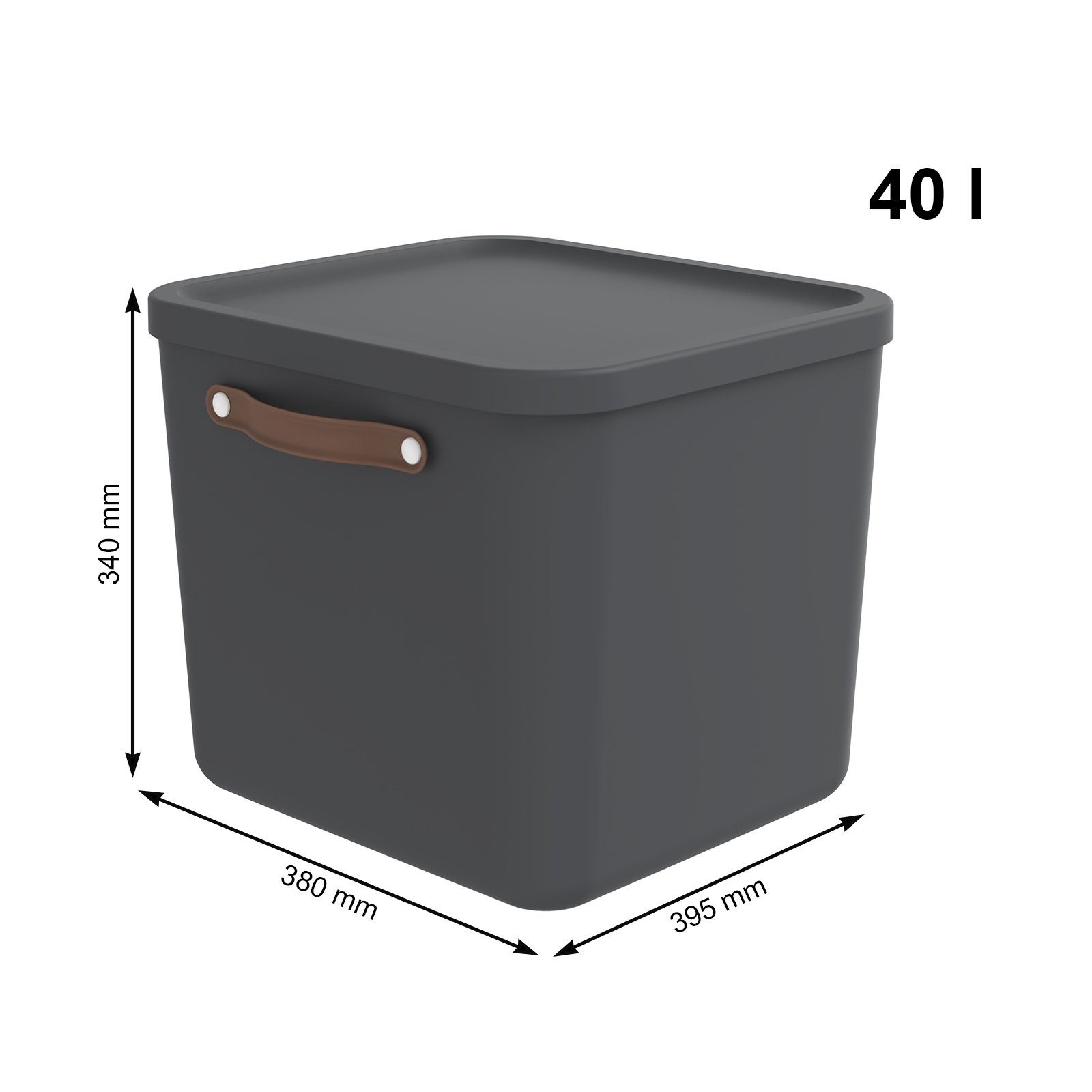 ROTHO Aufbewahrungsbox 2er-Set Aufbewahrungskiste 40l (Aufbewahrungsset, 2er-Set)