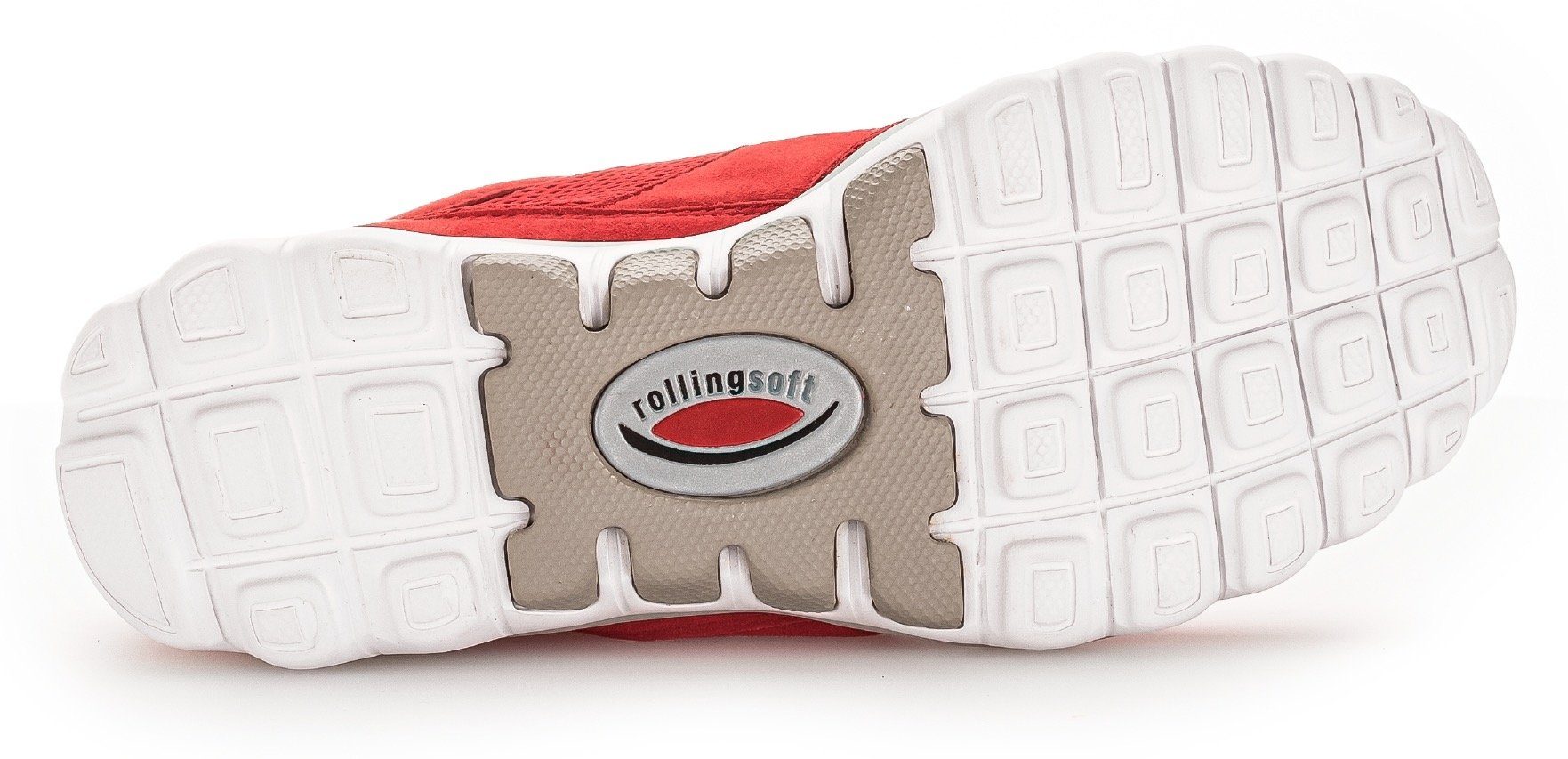 Gabor Rollingsoft rot mit Logoschriftzug Keilsneaker