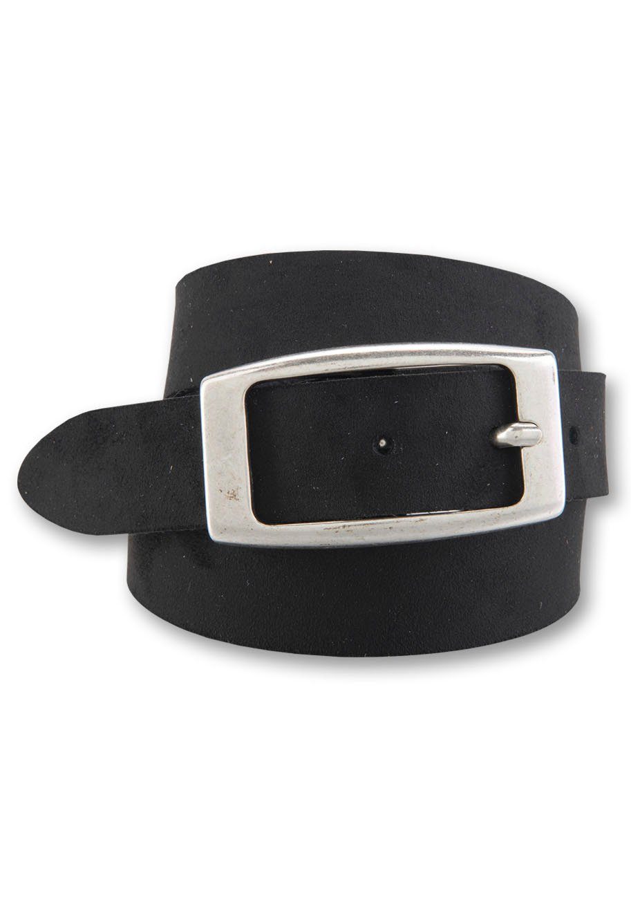 BERND GÖTZ Ledergürtel Veloursledergürtel mit länglicher Schließe