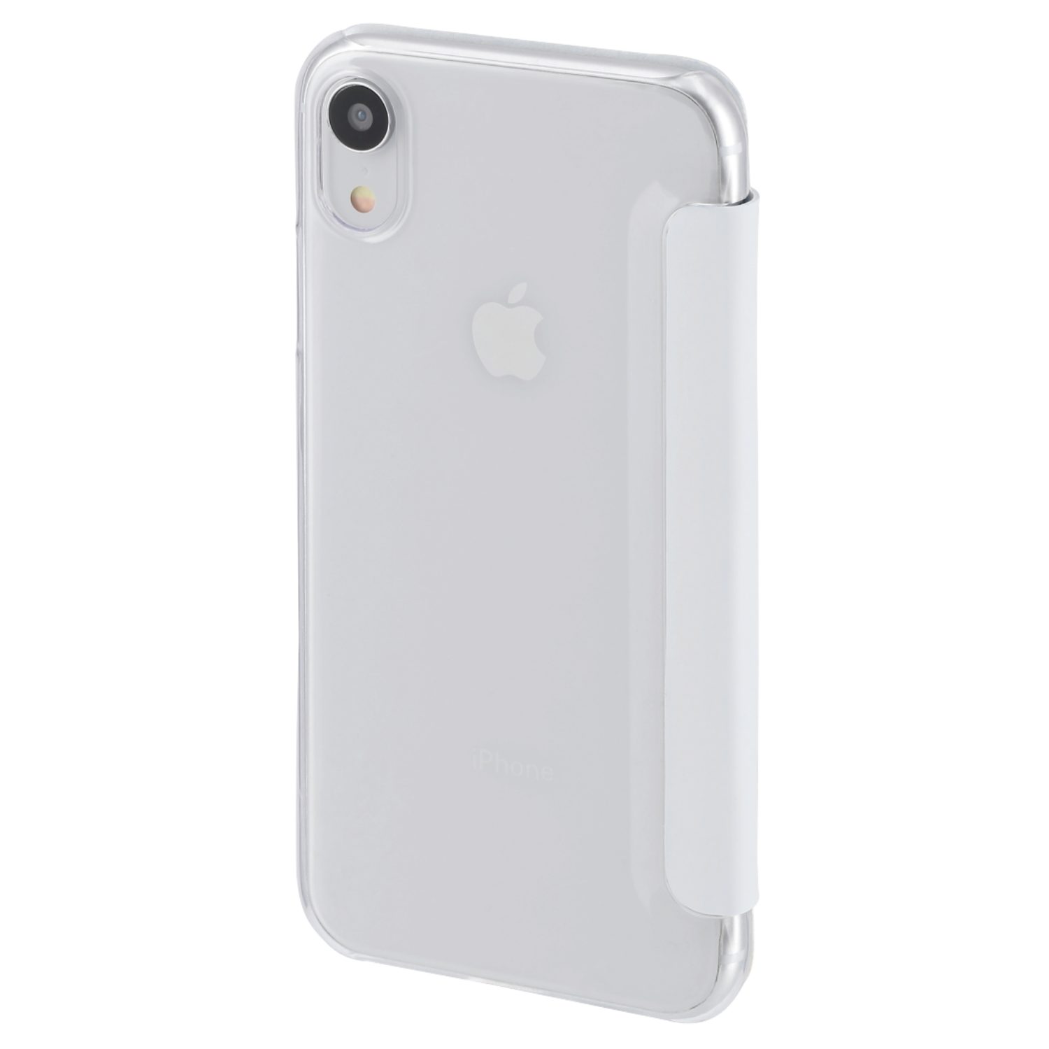 Hama Handyhülle Booklet Clear Klapp-Tasche Schutz-Hülle, Case Flip-Cover für Apple iPhone XR 360° Schutz transparente Rückseite