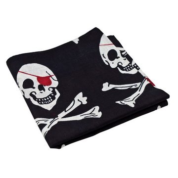 BestSaller Kinderbogenset Piraten-Tuch für Kinder, Halstuch, Kopftuch, 100% Baumwolle, mit Totenkopf