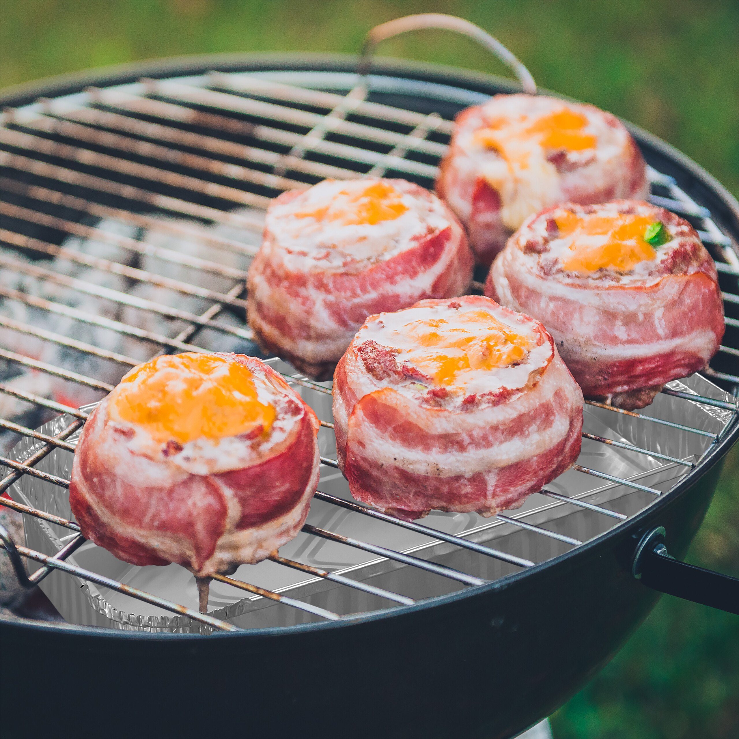 relaxdays Grillschale Aluschalen Grill 25er Set, Aluminium, (25-St) – Bild 5 von 5