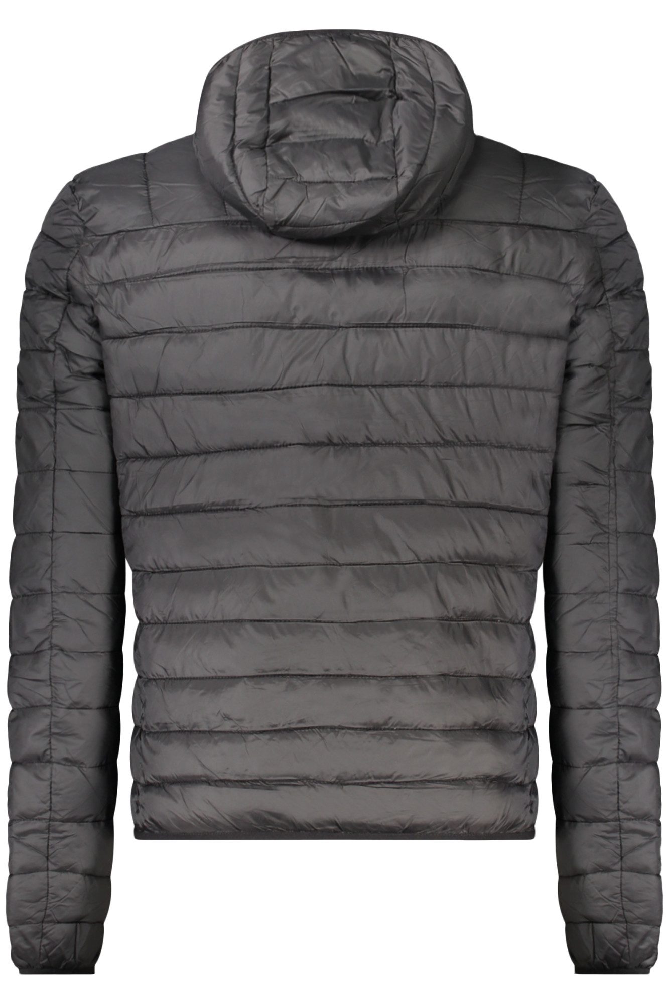 Cavalli Class Outdoorjacke Elegante Herrenjacke: Schwarz, 100g, Kapuze, 4 Taschen, Reißverschlus