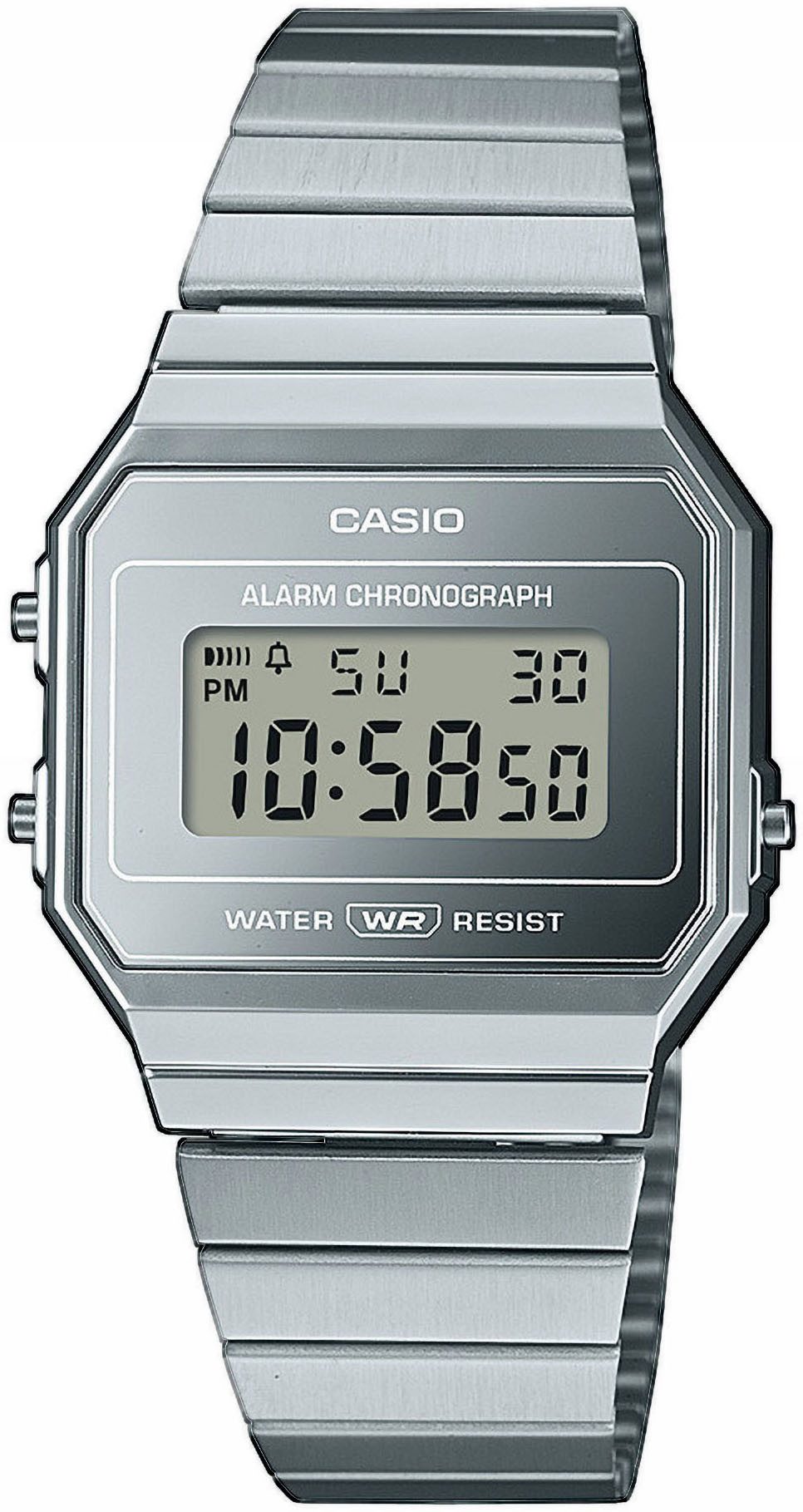 CASIO VINTAGE Chronograph A700WE-1AEF, Quarzuhr, Armbanduhr,Damenuhr,Herrenuhr,Digitaluhr, Edelstahlarmband
