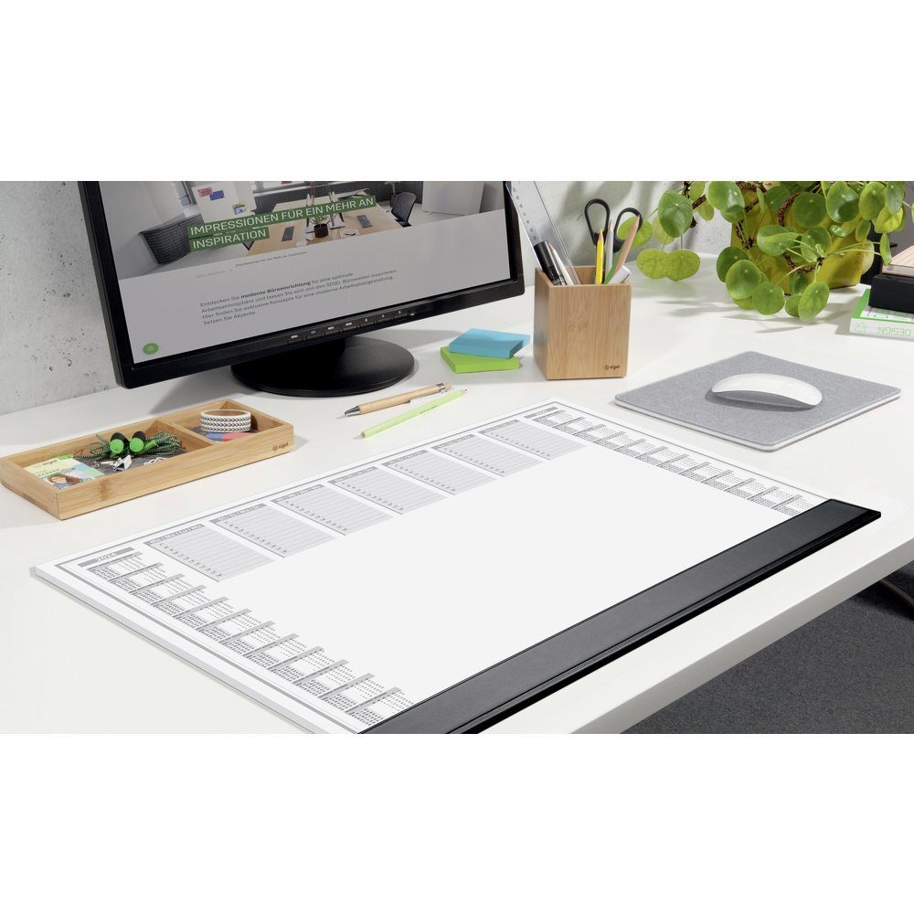 Thumbnail - Sigel Schreibtischunterlage Sigel Office HO365 Schreibunterlage 2-Jahreskalender Schwarz, Weiß (B