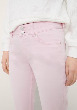 QS Stoffhose Jeans Catie / Slim Fit / Mid Rise / Slim Leg Logo